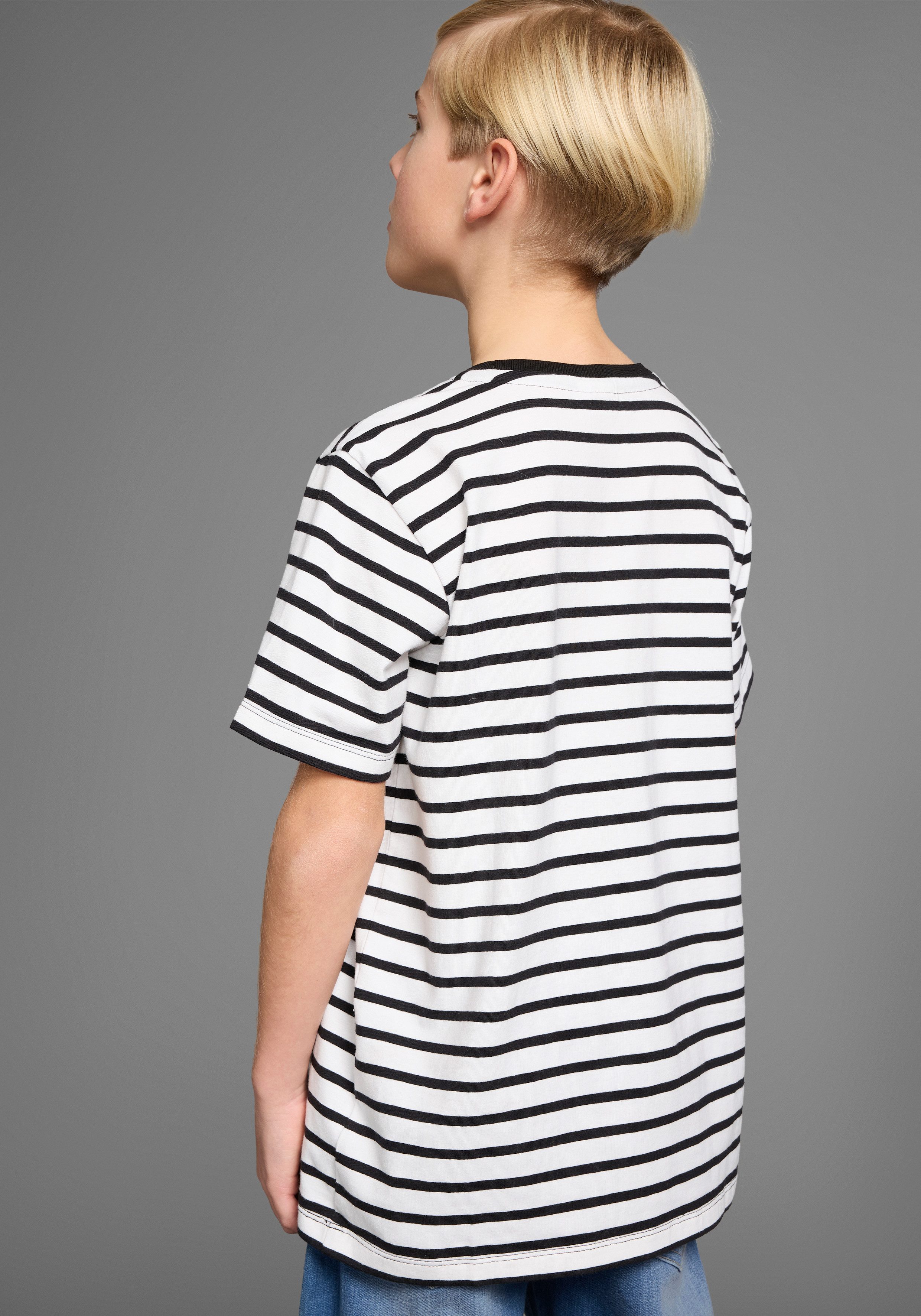 KangaROOS T-shirt Gestreept shirt met kleine borduursel