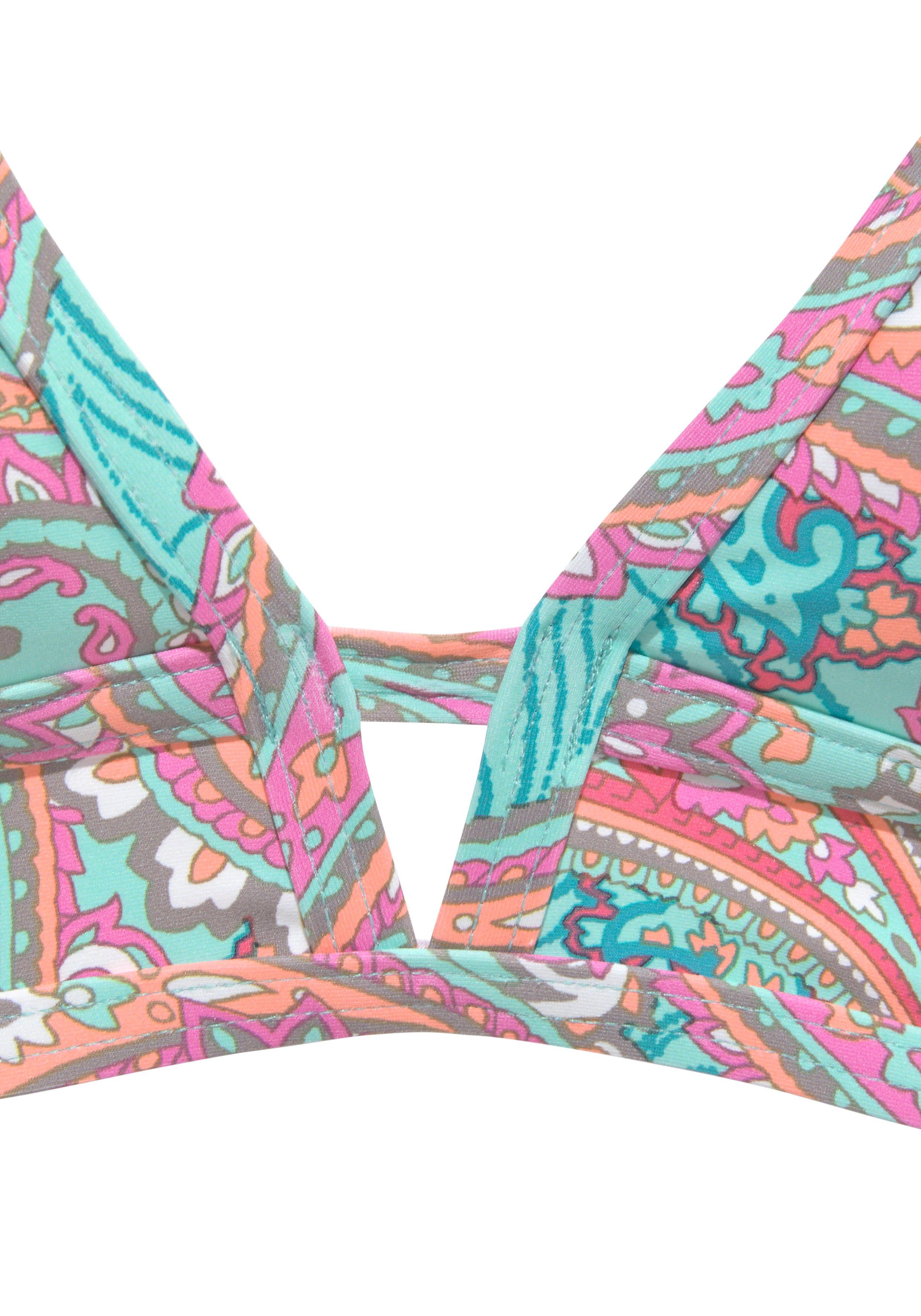 Venice Beach Triangel-bikinitop Paislee bedrukt, met uitneembare softcups, te binden in de nek en rug