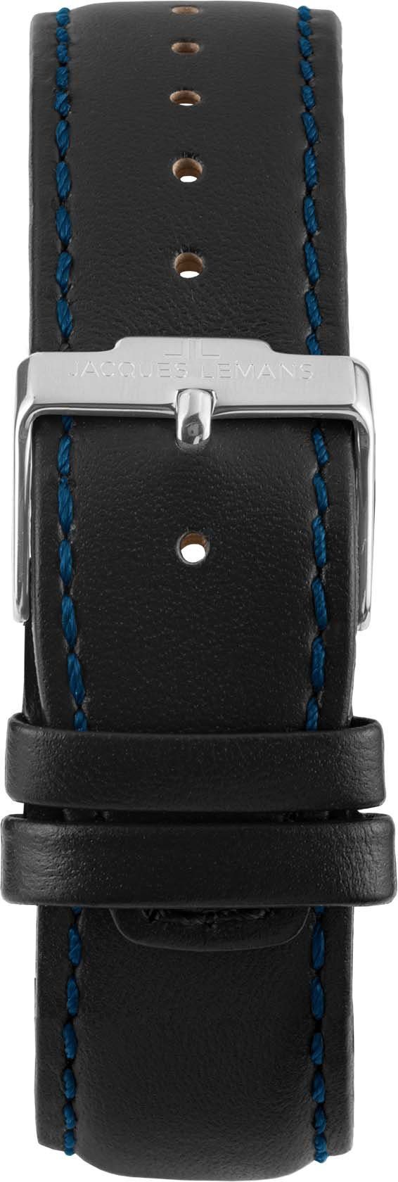 Jacques Lemans Multifunctioneel horloge 42-11C Quartz horloge, armbanduhr, herenhorloge, datum, leren band
