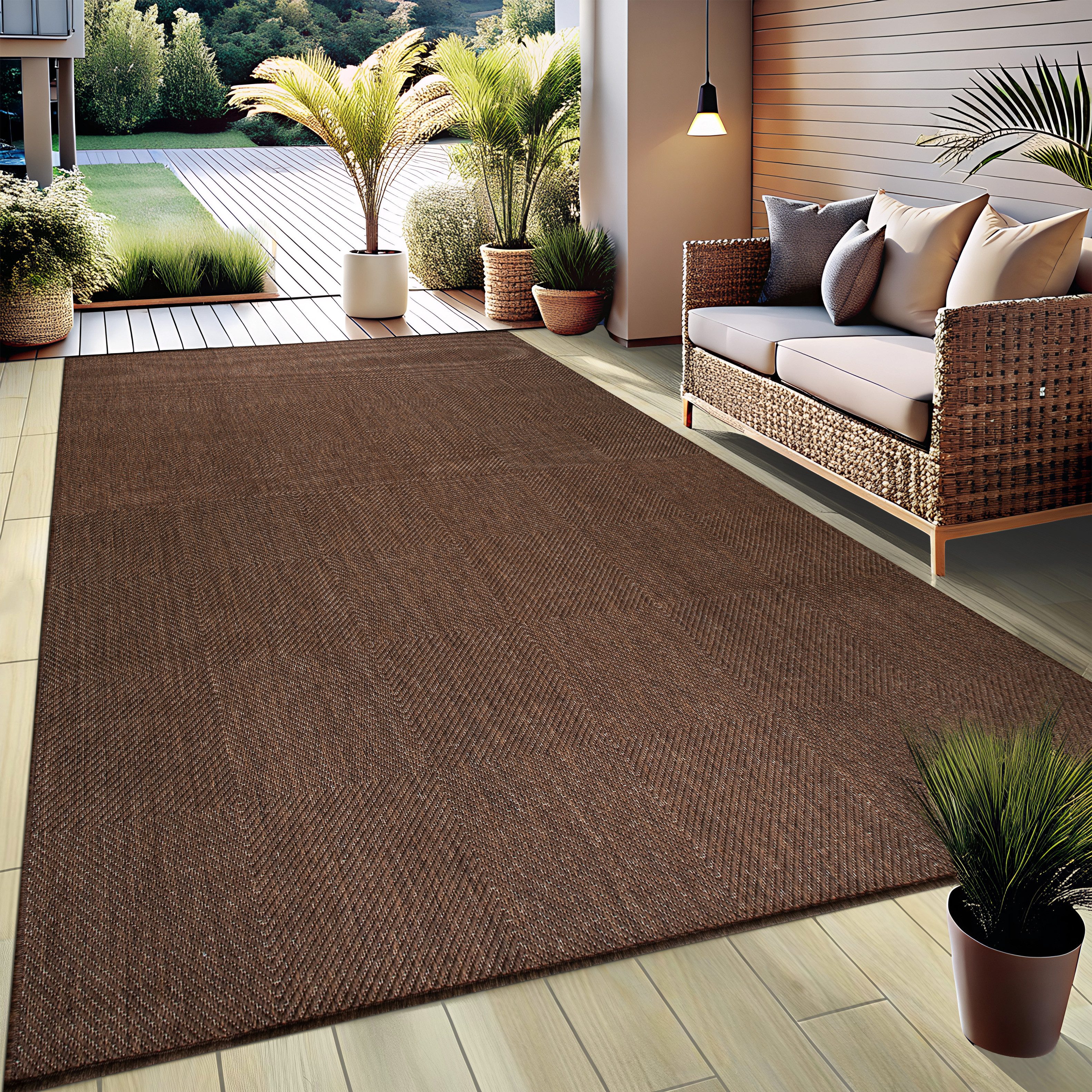 my home Vloerkleed Anna is ook als loper verkrijgbaar Geschikt voor binnen en buiten, sisal-look, weerbestendig & uv-bestendig