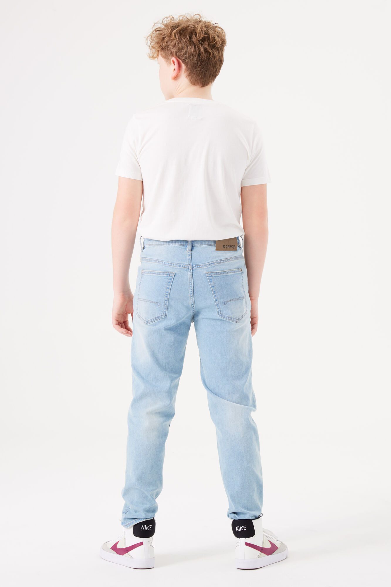 Garcia Dad-jeans Dalino voor jongens, met verwoeste effecten