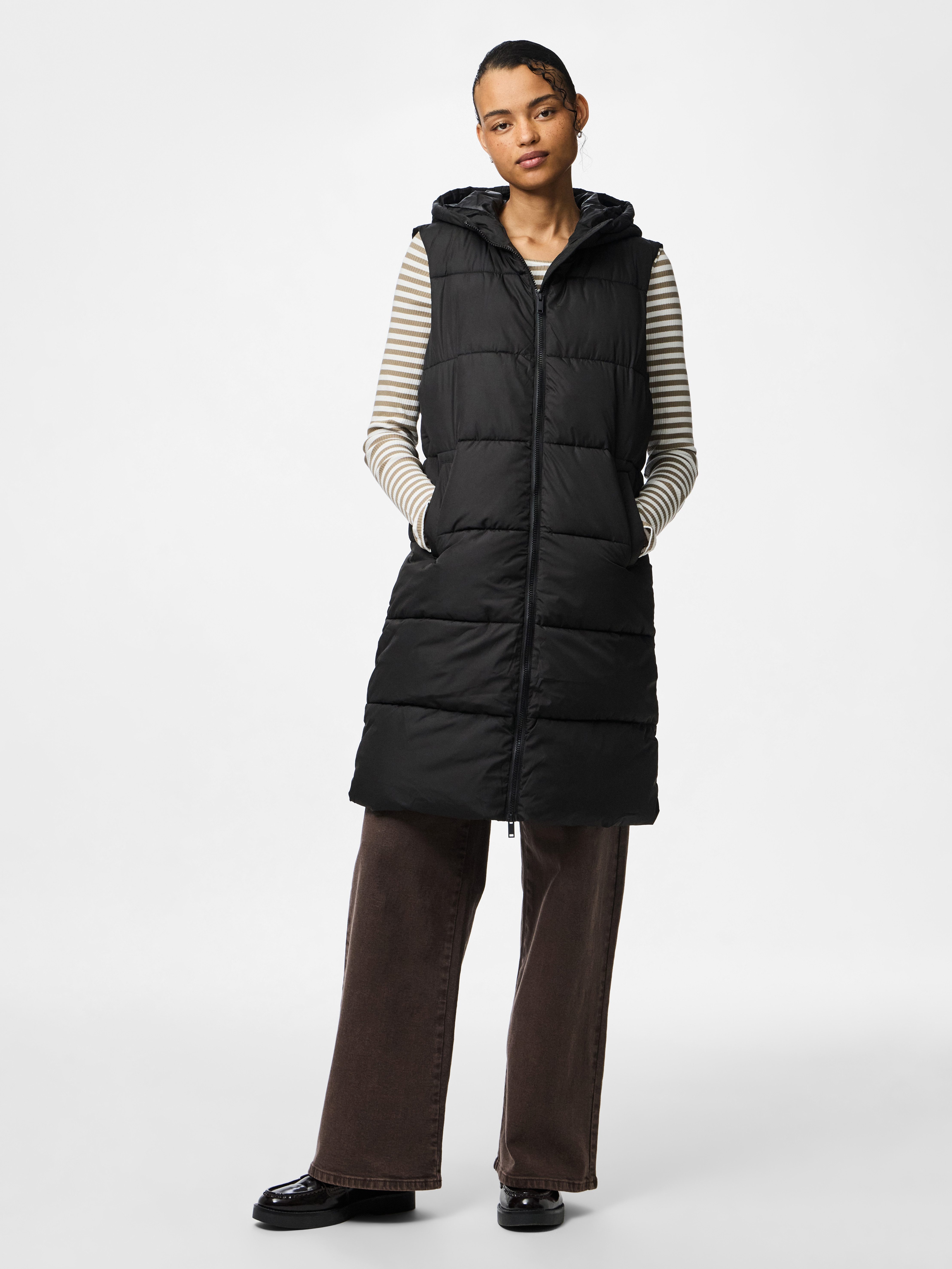 pieces Bodywarmer PCBEE NEW LONG PUFFER VEST NOOS BC
