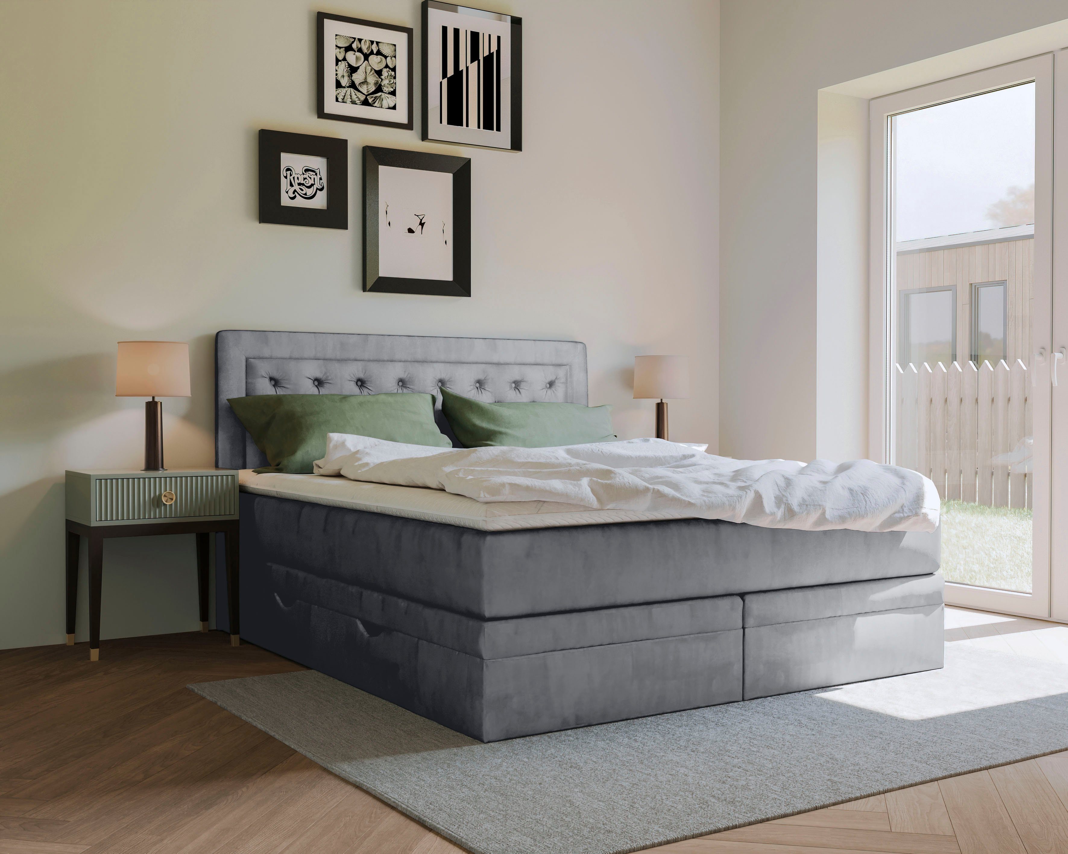 Leonique Boxspring Julien met pocketveringsmatras