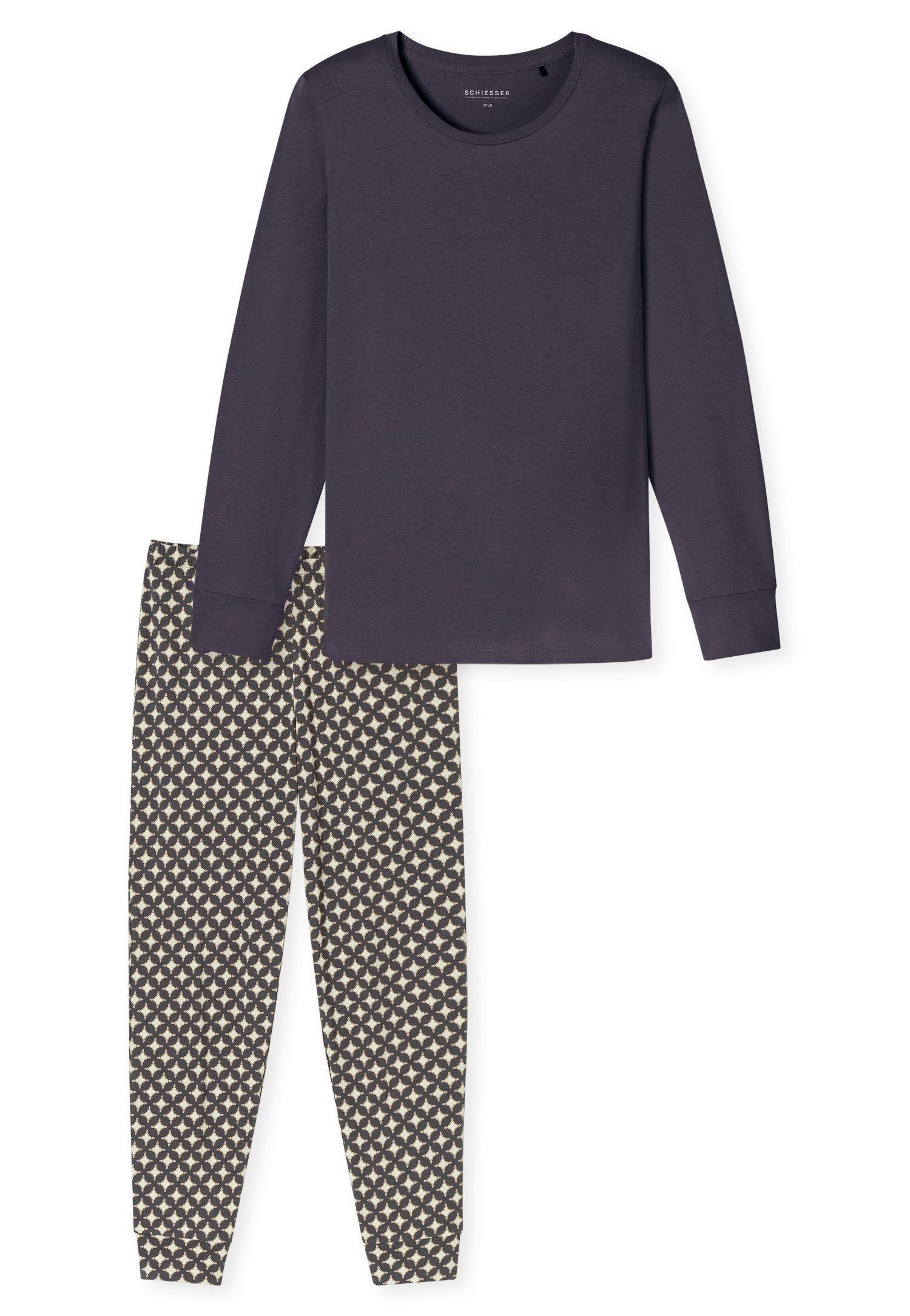 Schiesser Pyjama Comfort Essentials met comfortabele boorden (2-delig)