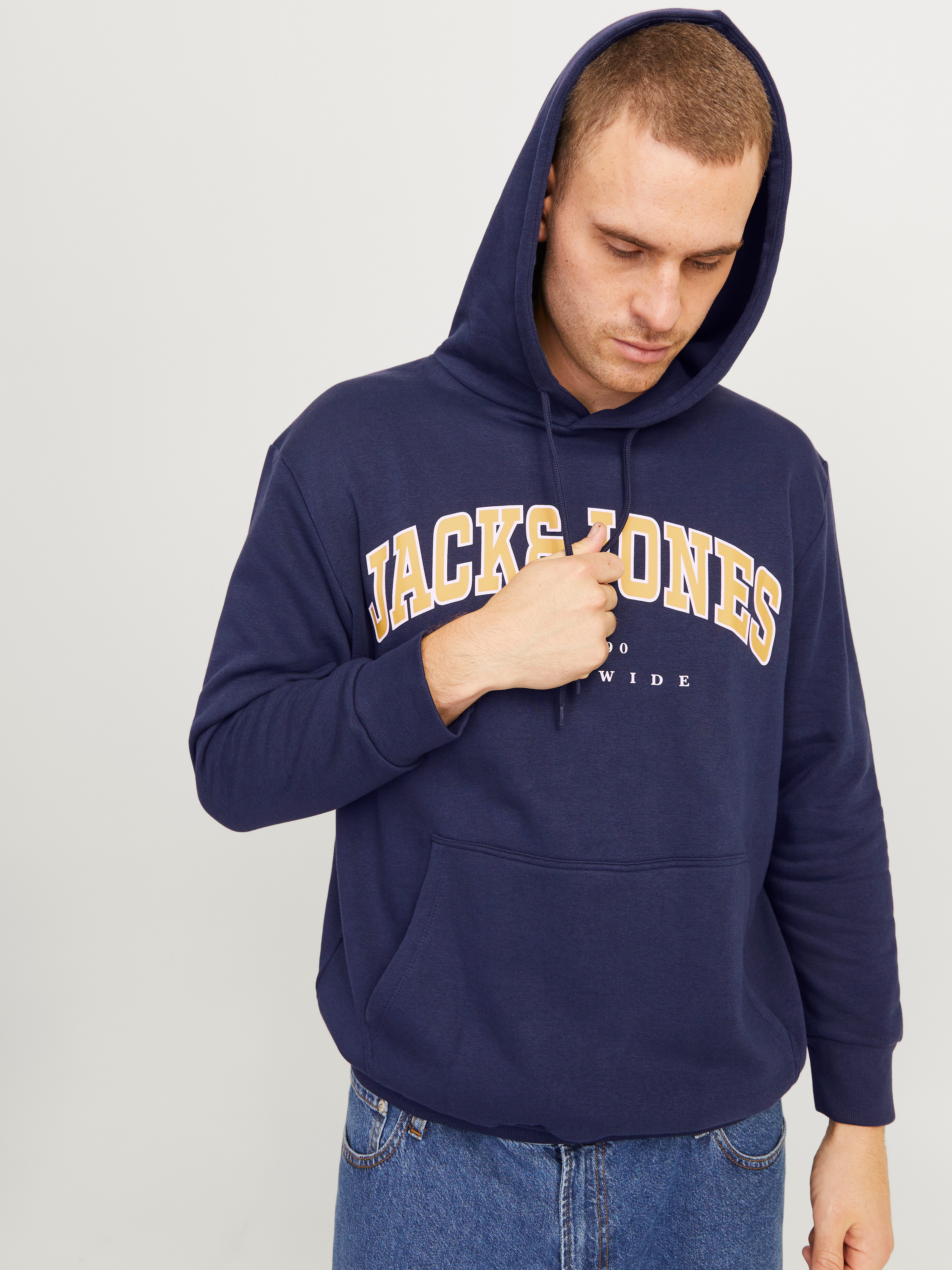 Jack & Jones PlusSize Hoodie JJECALEB VARSITY SWEAT HOOD NOOS PLS
