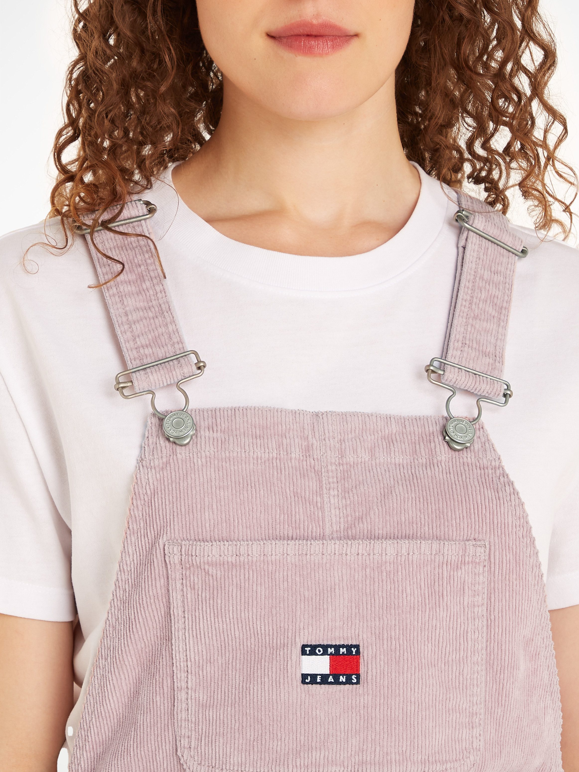 TOMMY JEANS Salopetjurk TJW WASH CORD DUNGAREE DRESS EXT