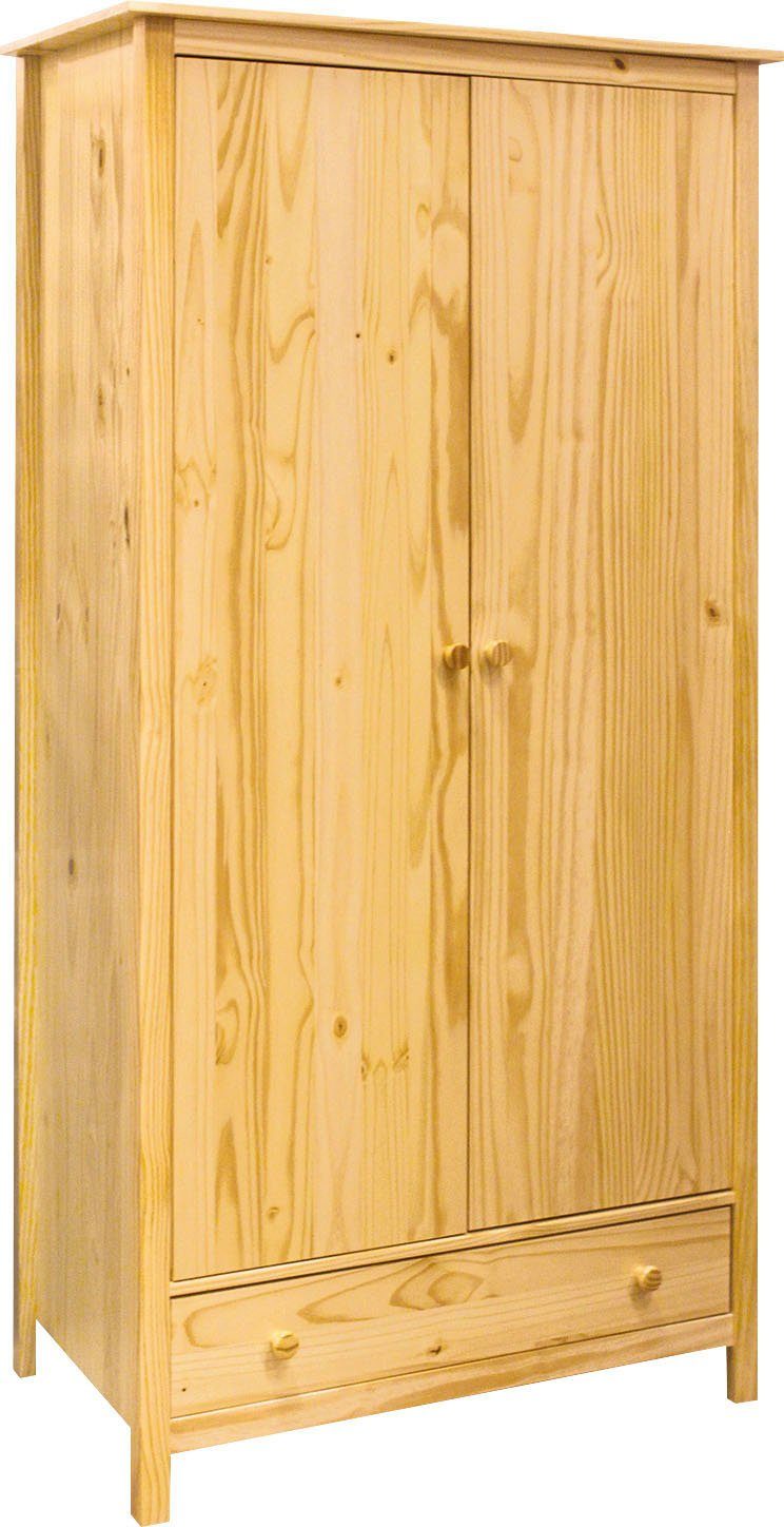 Home affaire Kledingkast met zichtbare houtnerven en kledingstang kledingkasten beige