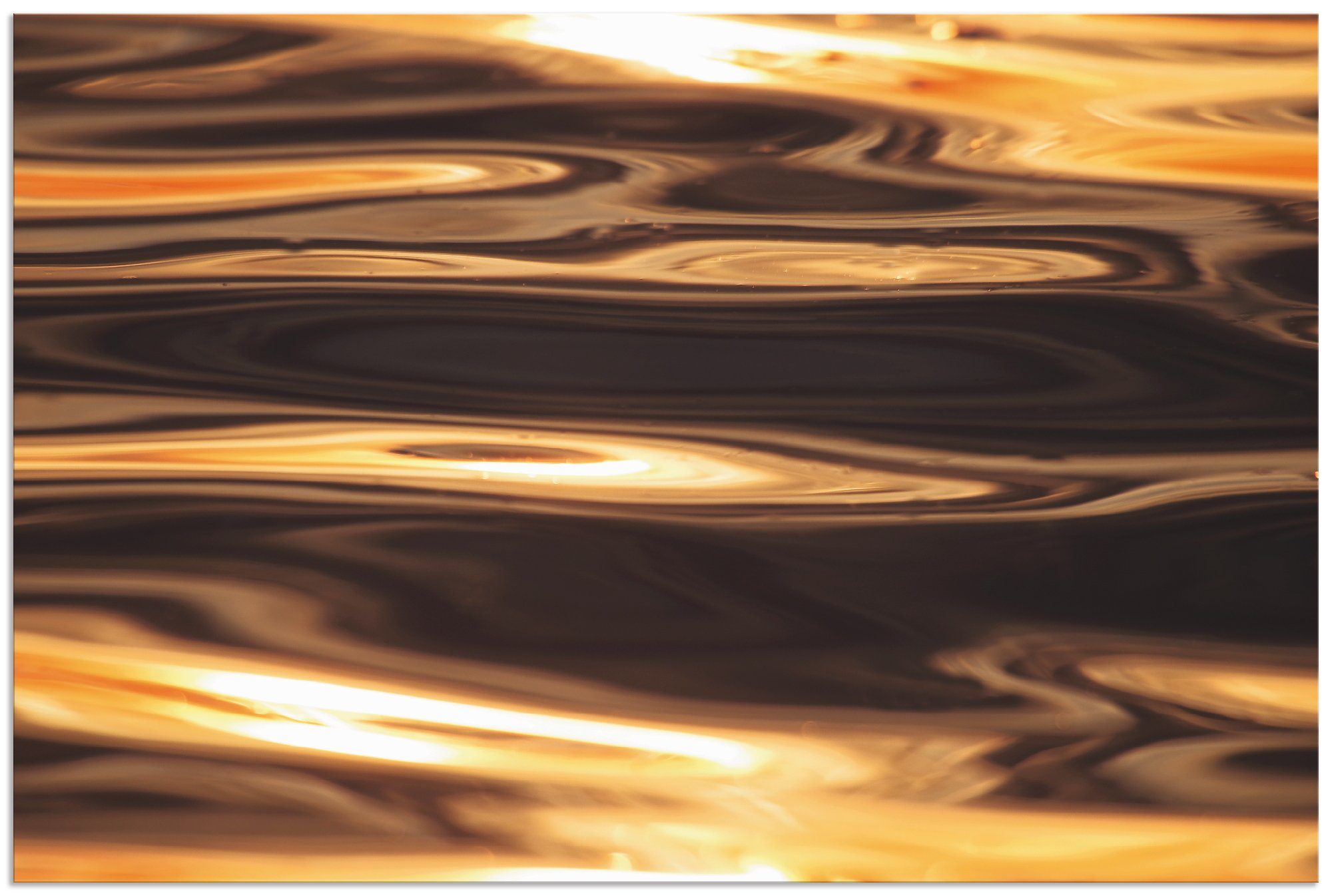 Artland Artprint Gouden water van de zee in vele afmetingen & productsoorten - artprint van aluminium / artprint voor buiten, artprint op linnen, poster, muursticker / wandfolie oo