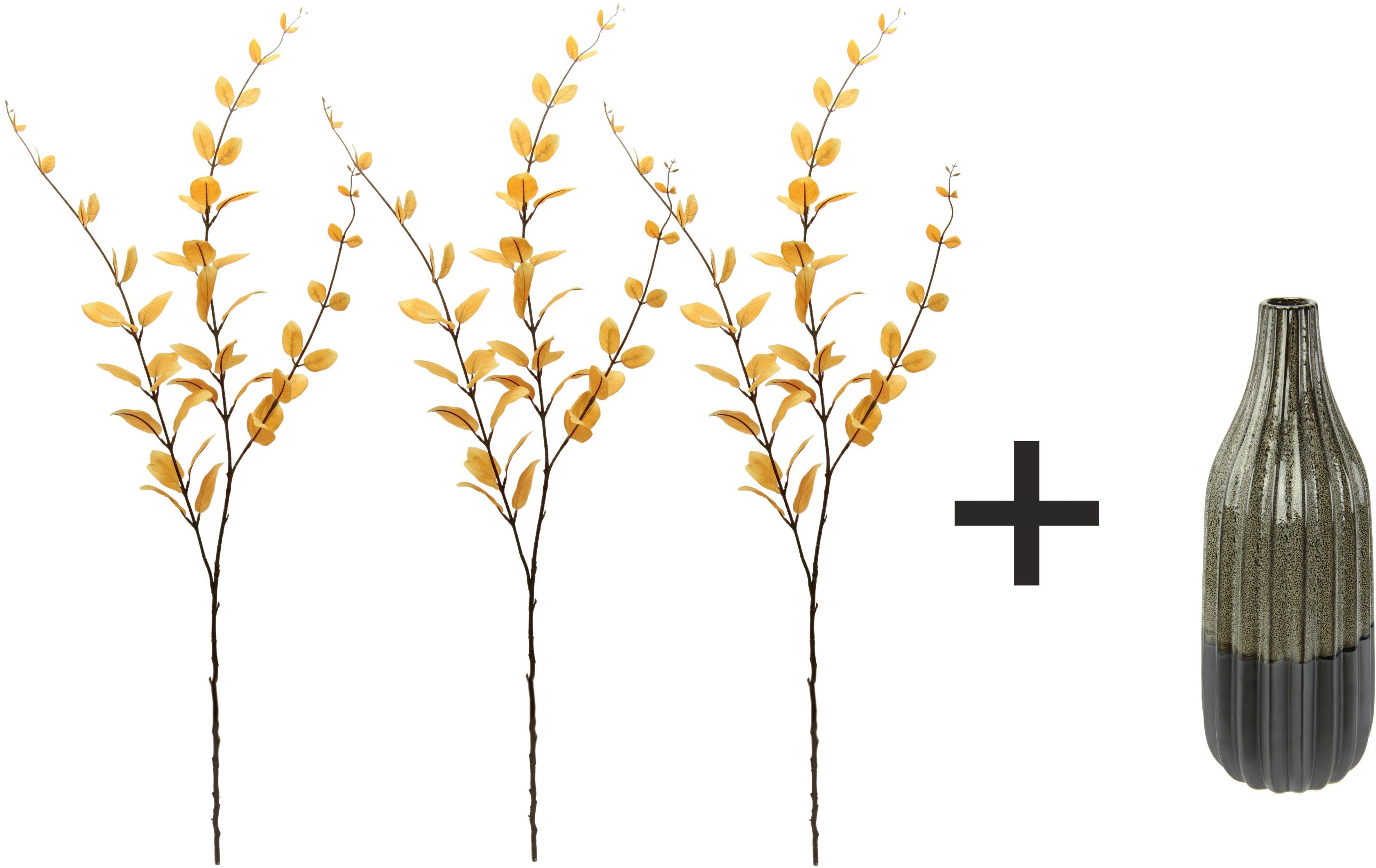 I.GE.A. Kunsttak Eucalyptus Kunstmatige decoratieve tak, bladtak, kunstbloemen