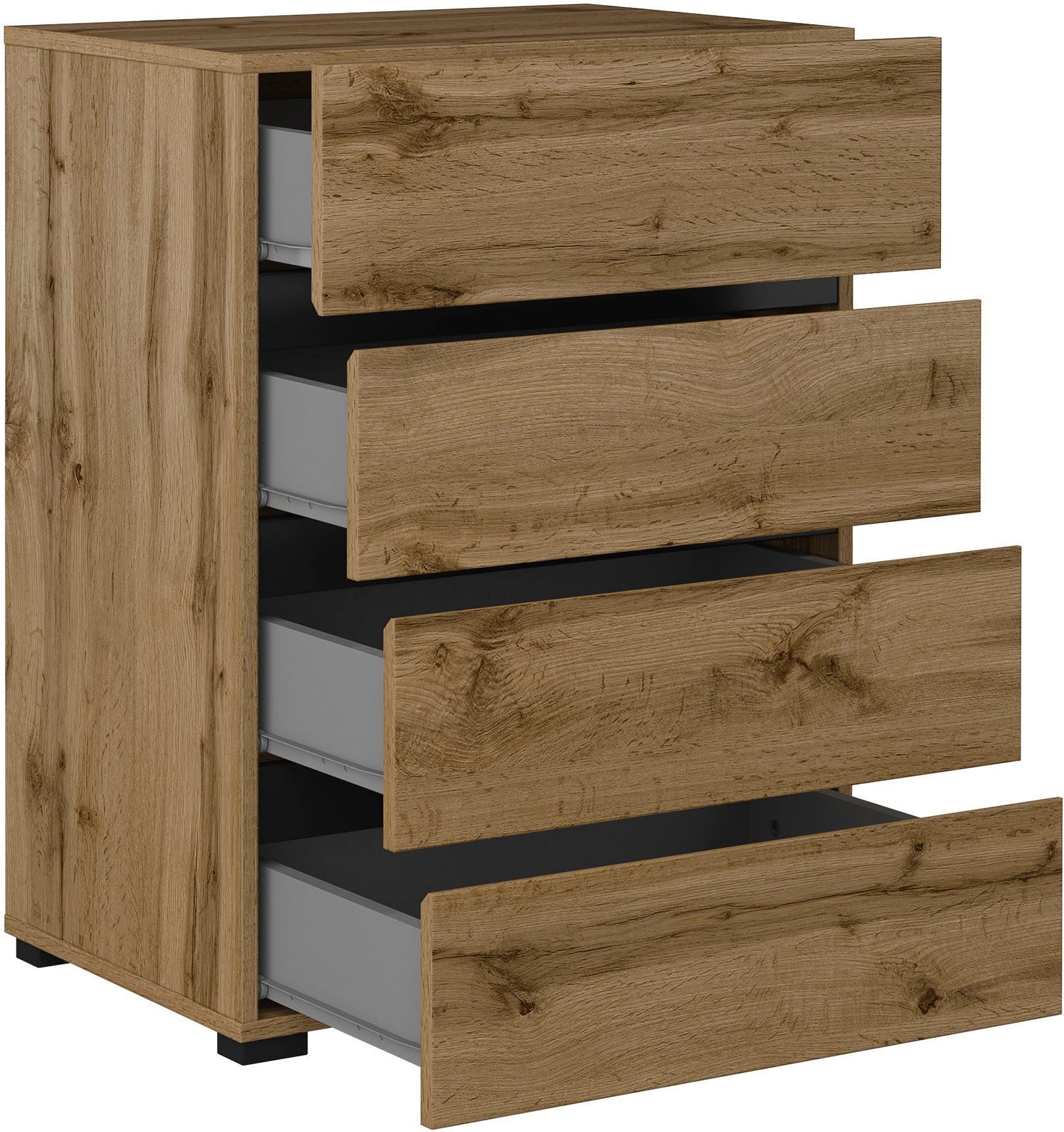 INOSIGN Kast Cross,Breedte 60 cm, moderne greeploze sideboard,4 lades