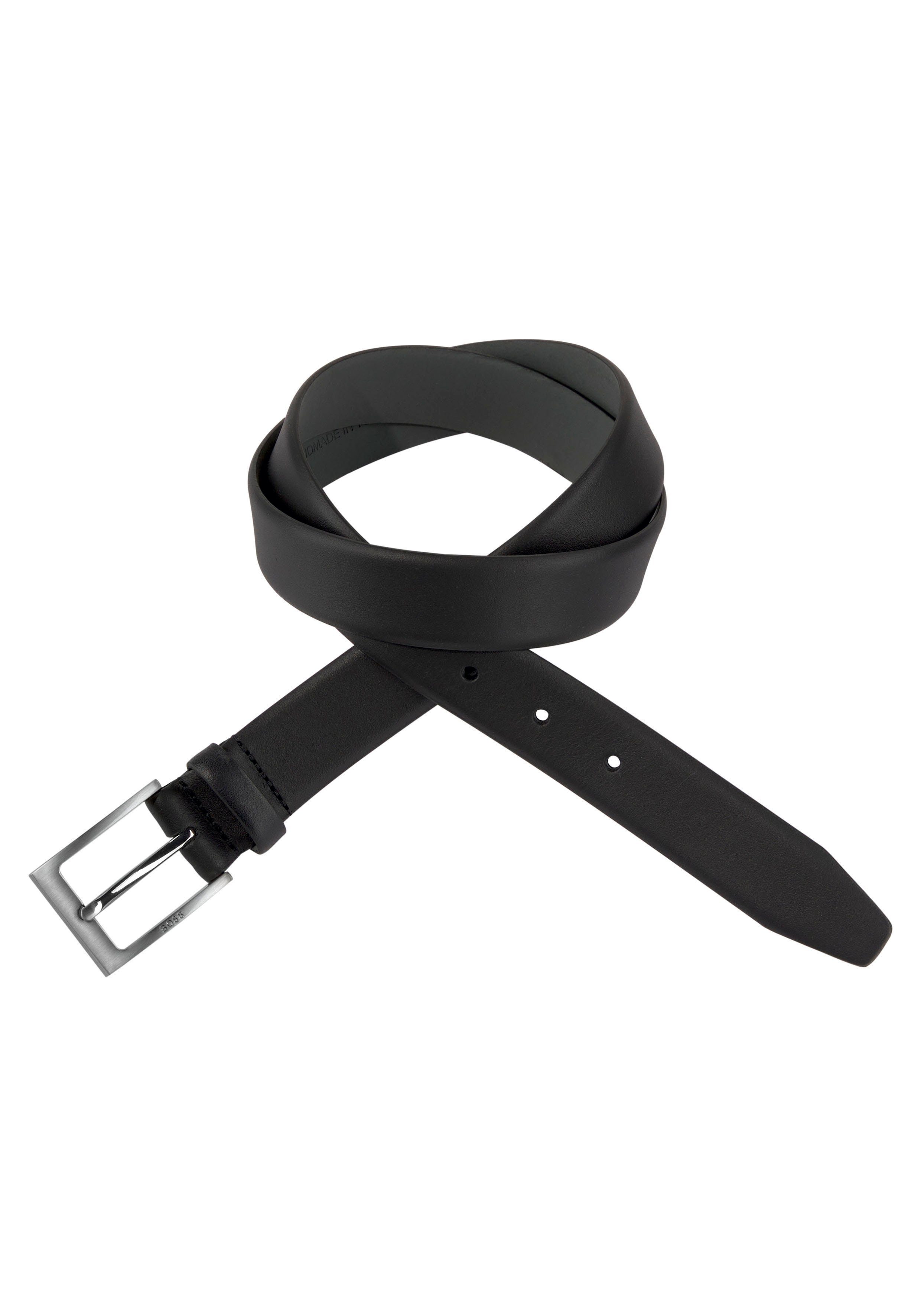 Boss Leren riem van nappaleer met logo-sluiting