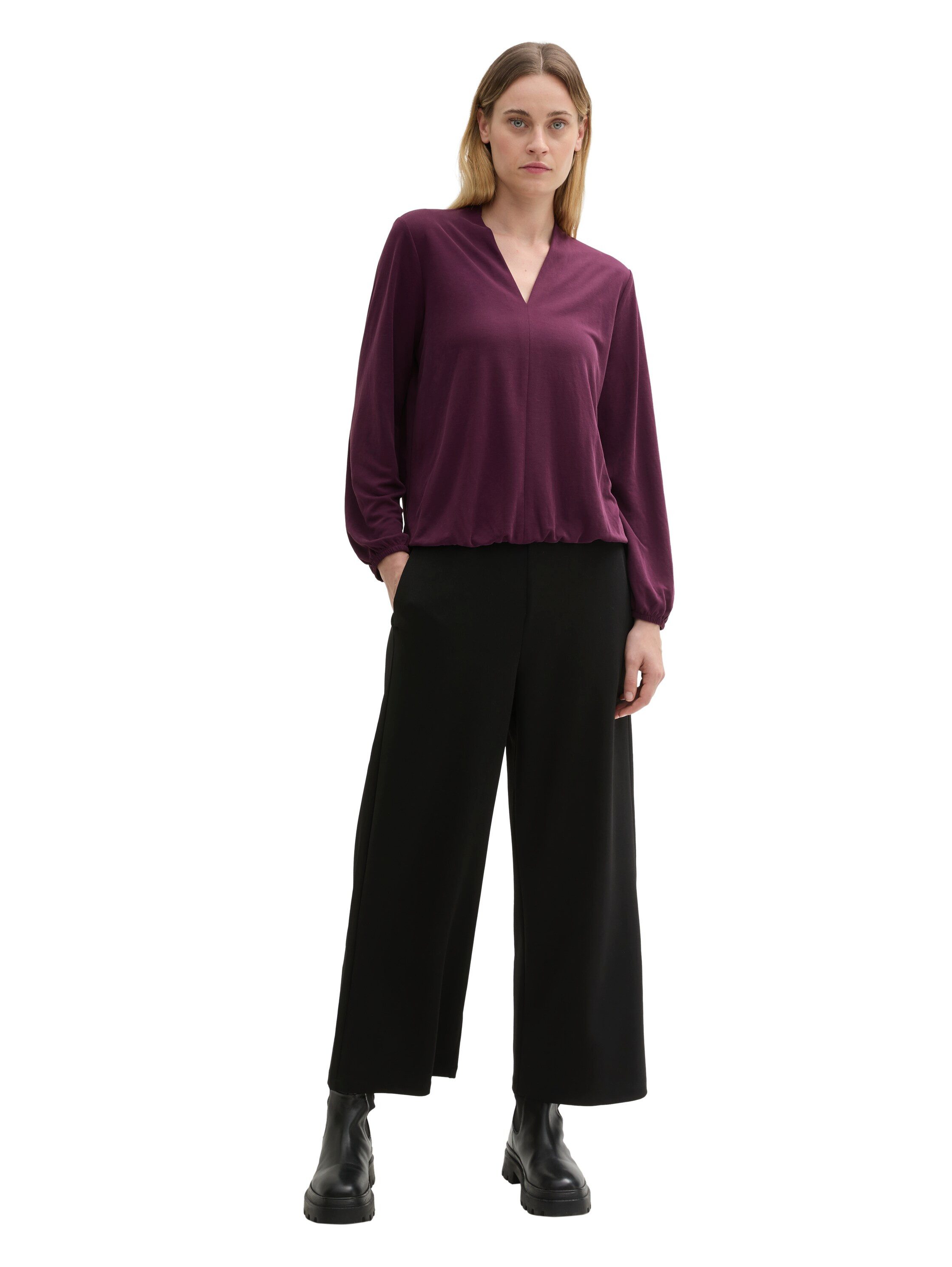Tom Tailor Shirt met lange mouwen met v-hals