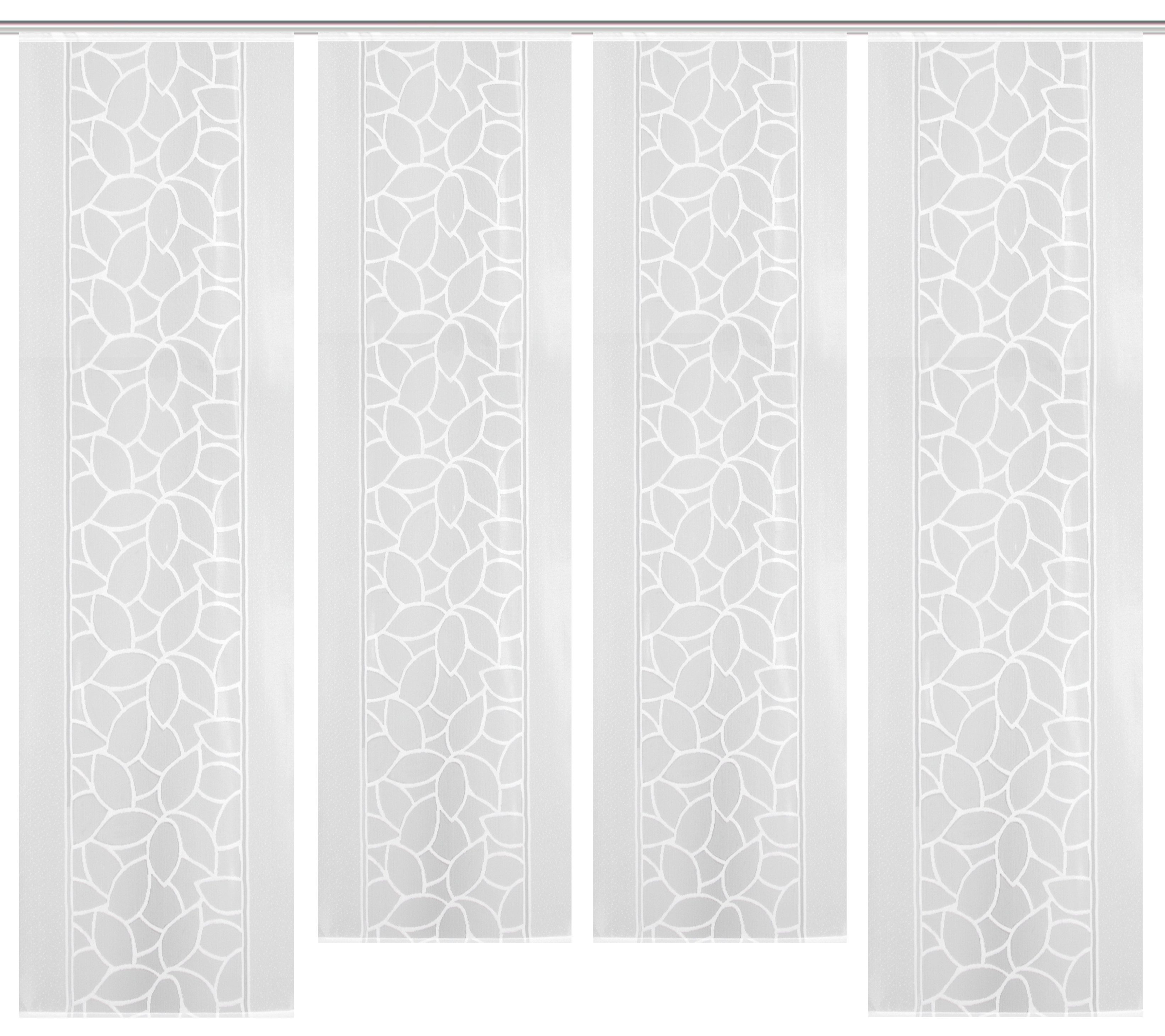 HOME WOHNIDEEN Paneelgordijn JENNA Paneelgordijn jacquard set, hxb: 245x57 (4 stuks)