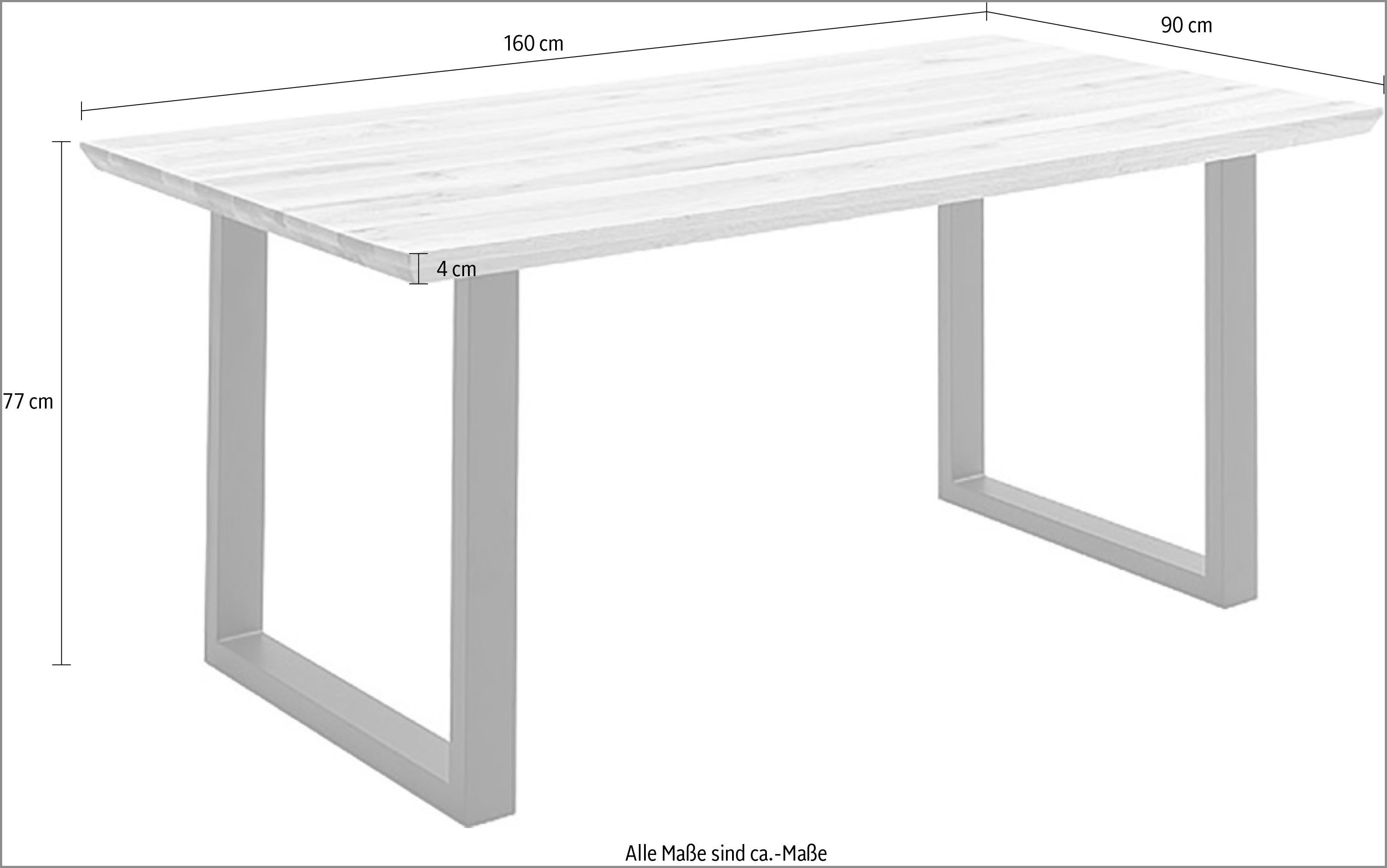 MCA living Eettafel Palais eettafel doorlopende lat verdubbeld (1 stuk)