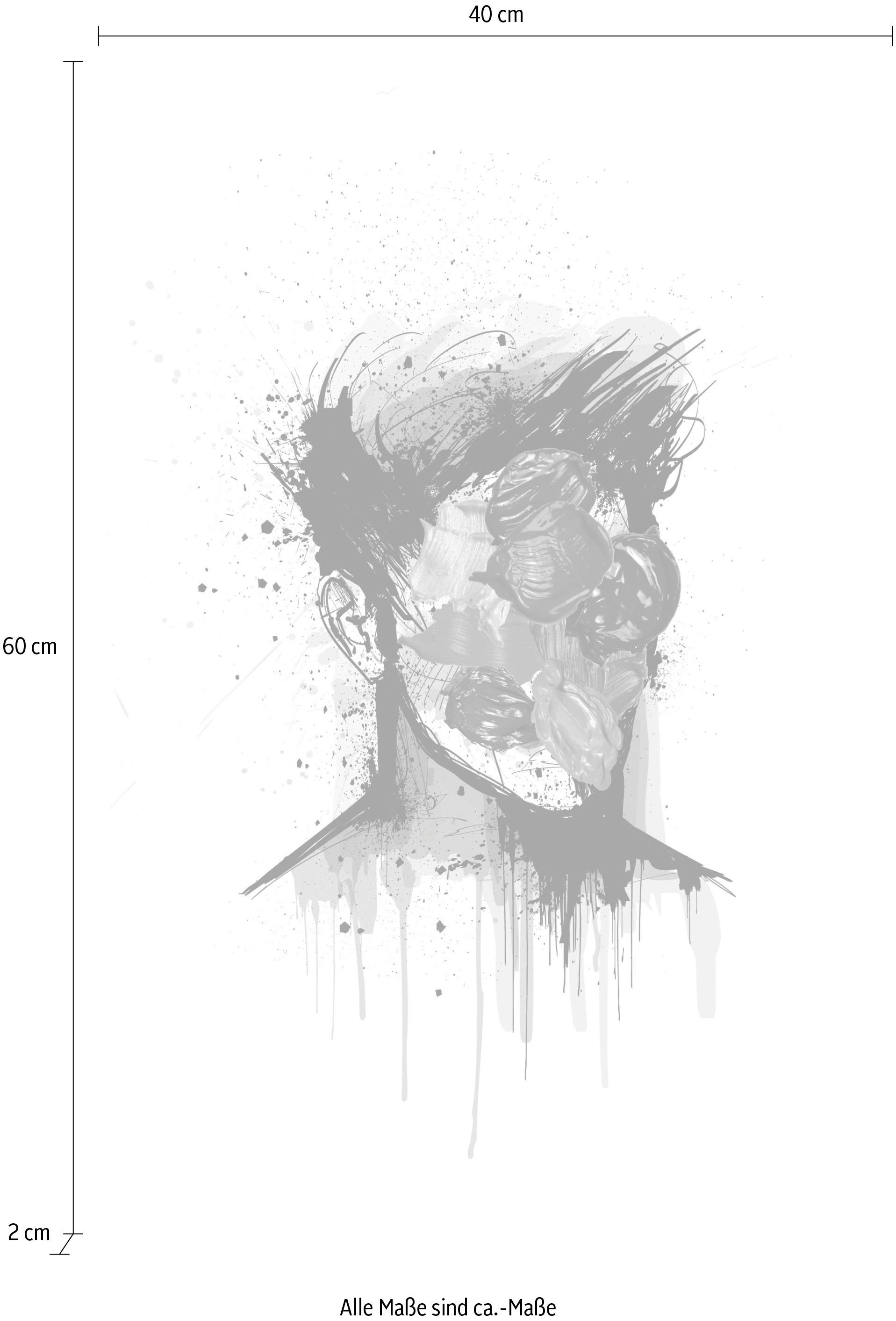 queence Artprint op linnen Hoofd Premium canvasstof, handgemaakt in Duitsland