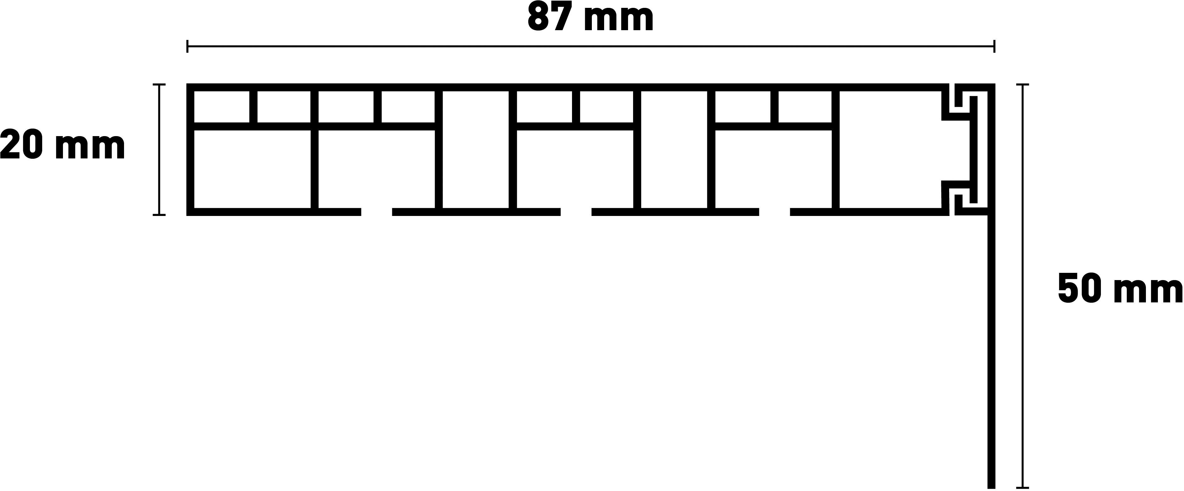 SN DECO GROUP Gordijnrail SH (1) met afdekplaat 5 cm