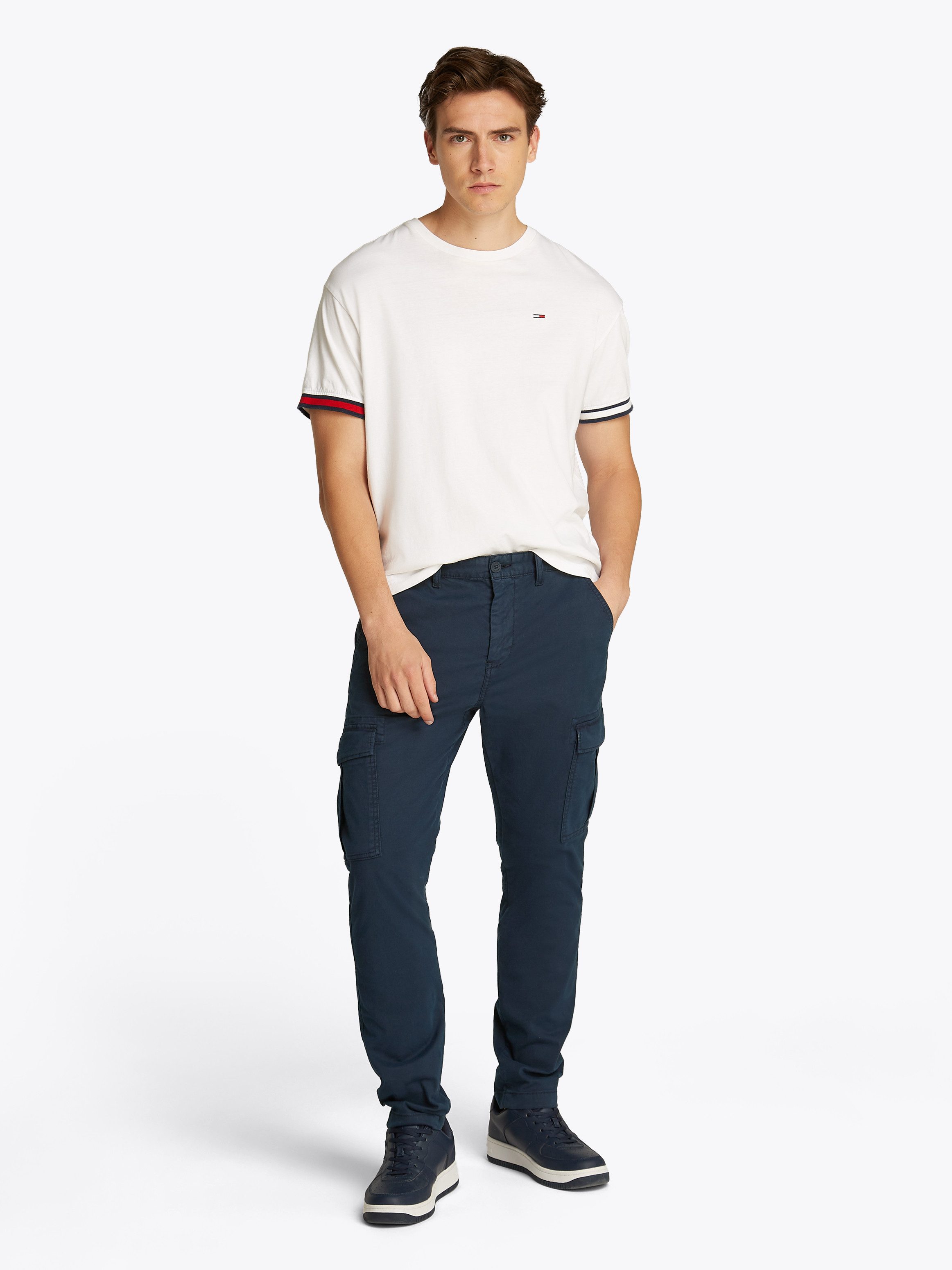 TOMMY JEANS Cargobroek TJM AUSTIN CARGO met geborduurd logo