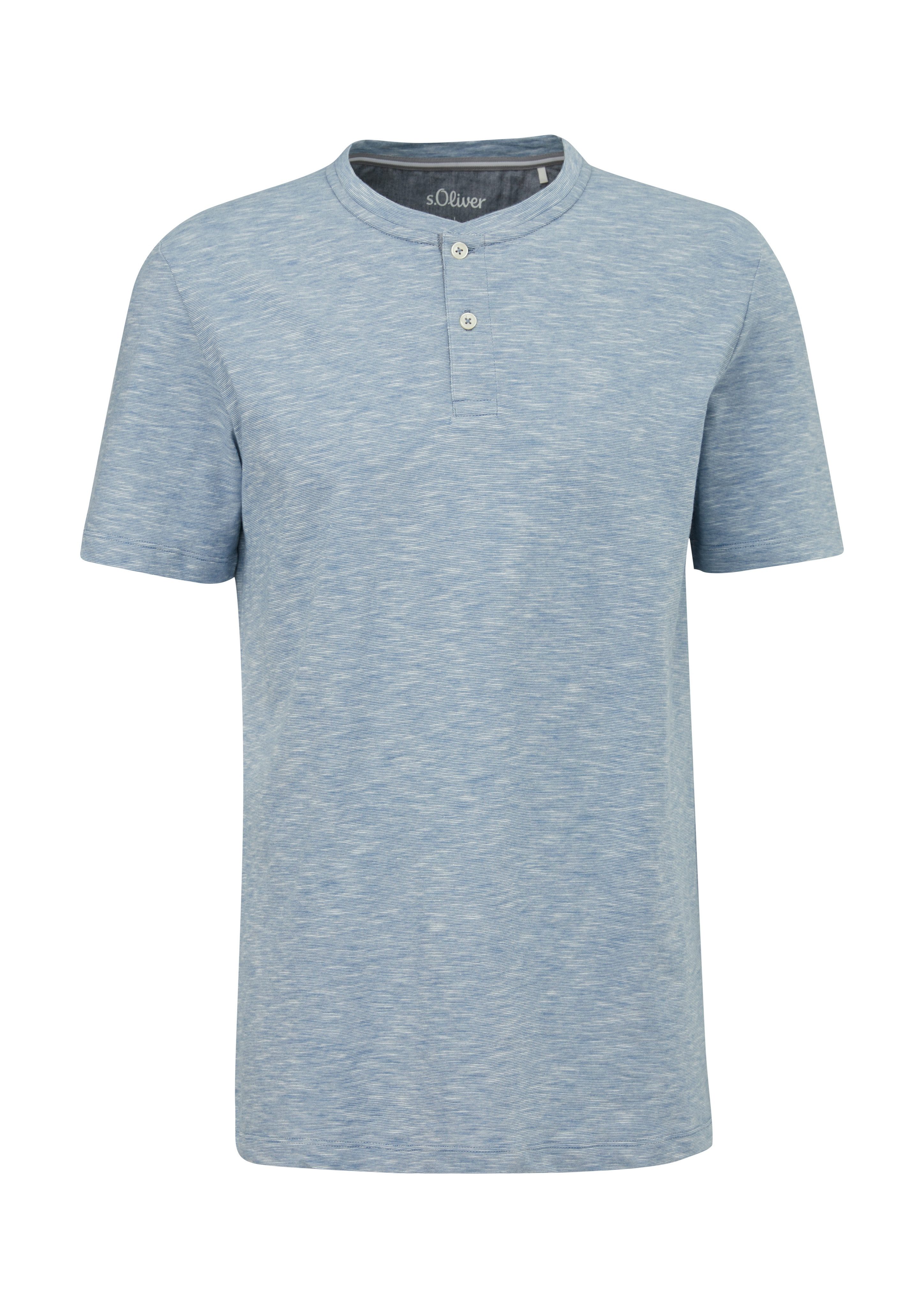 s.Oliver Henleyshirt met knoopsluiting