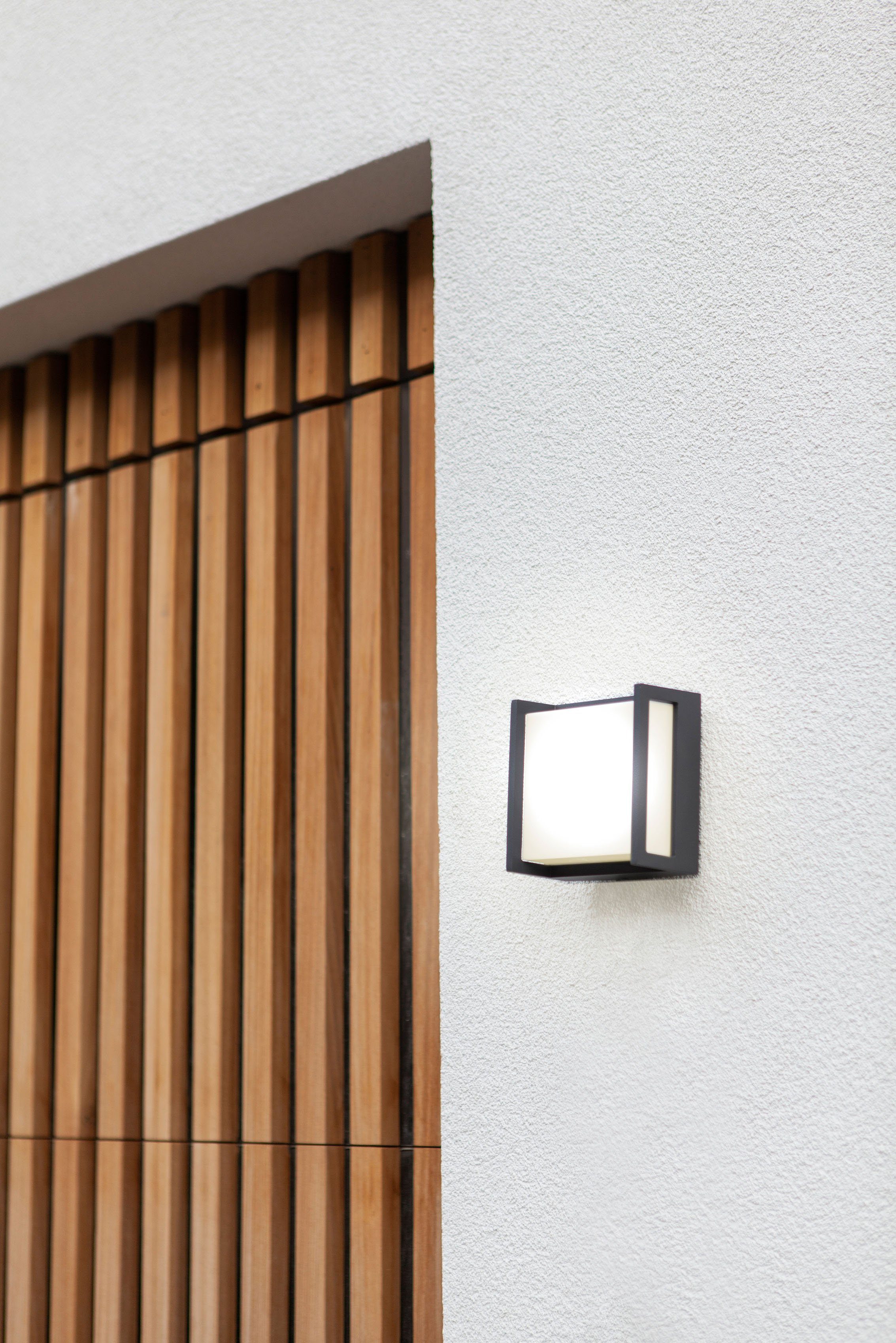 LUTEC Ledwandlamp voor buiten Qubo (1 stuk)