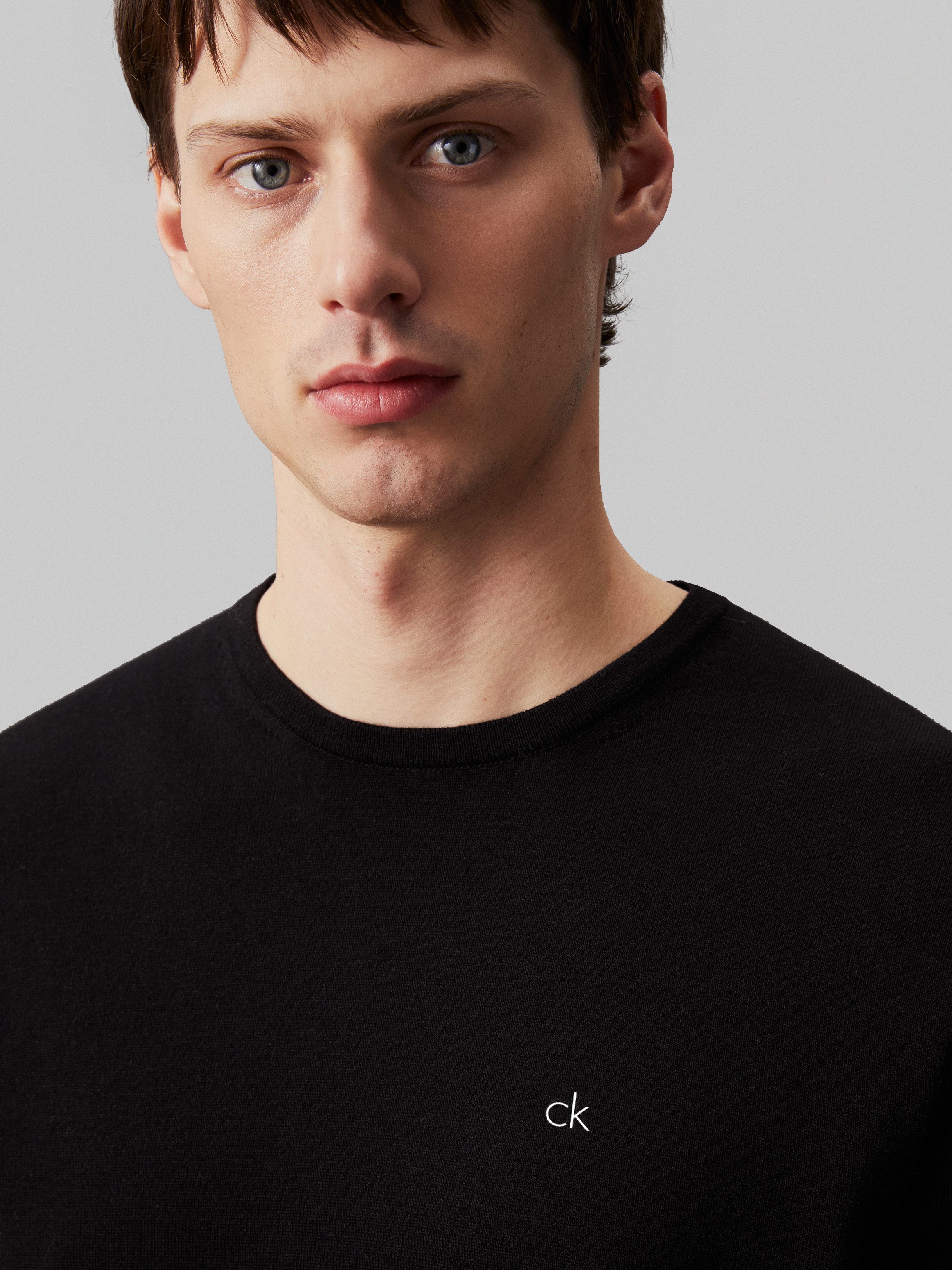 Calvin Klein Trui met ronde hals COTTON SILK BLEND CN SWEATER