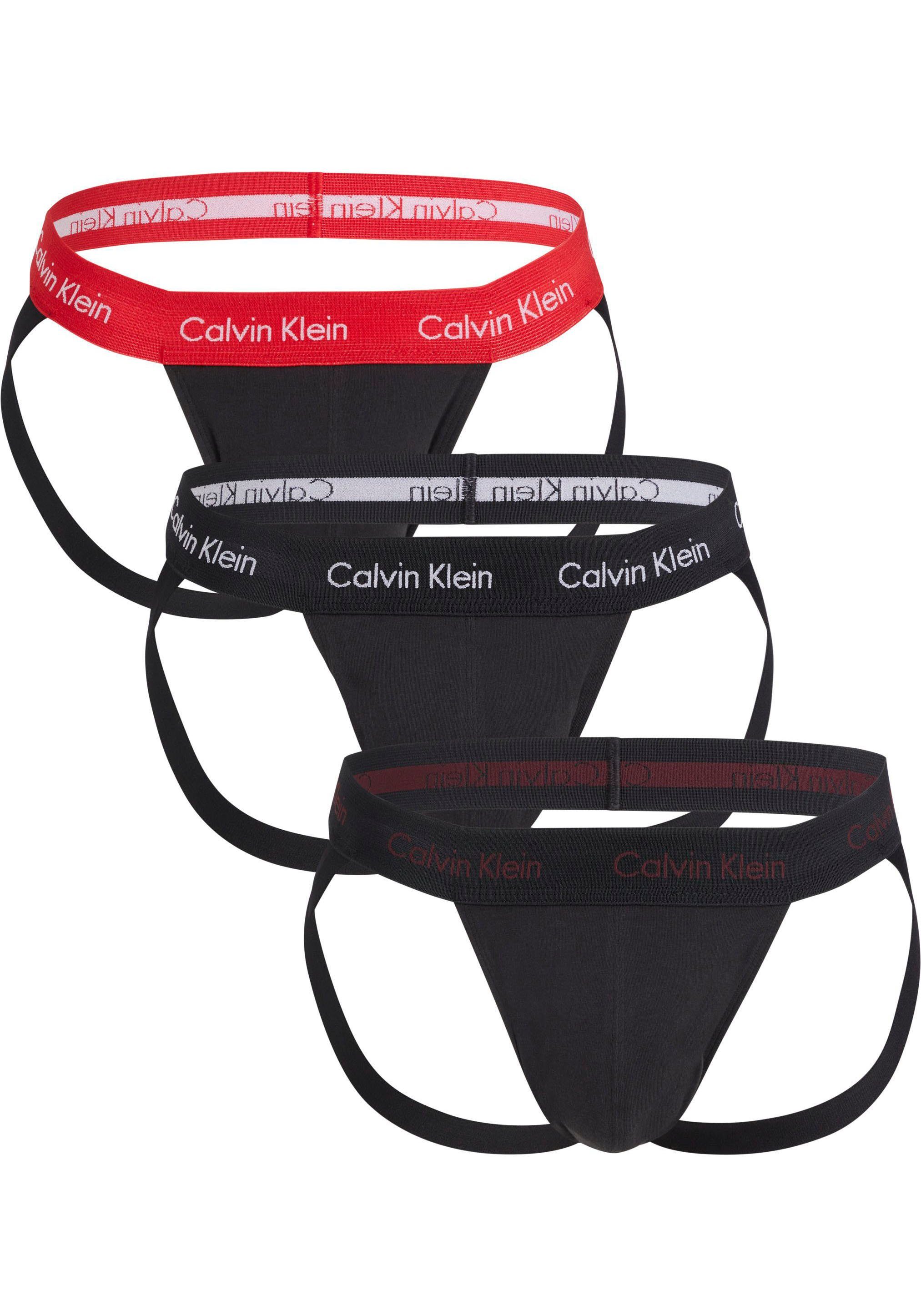 Calvin Klein String JOCK STRAP 3PK met elastische logo-band (Set van 3)