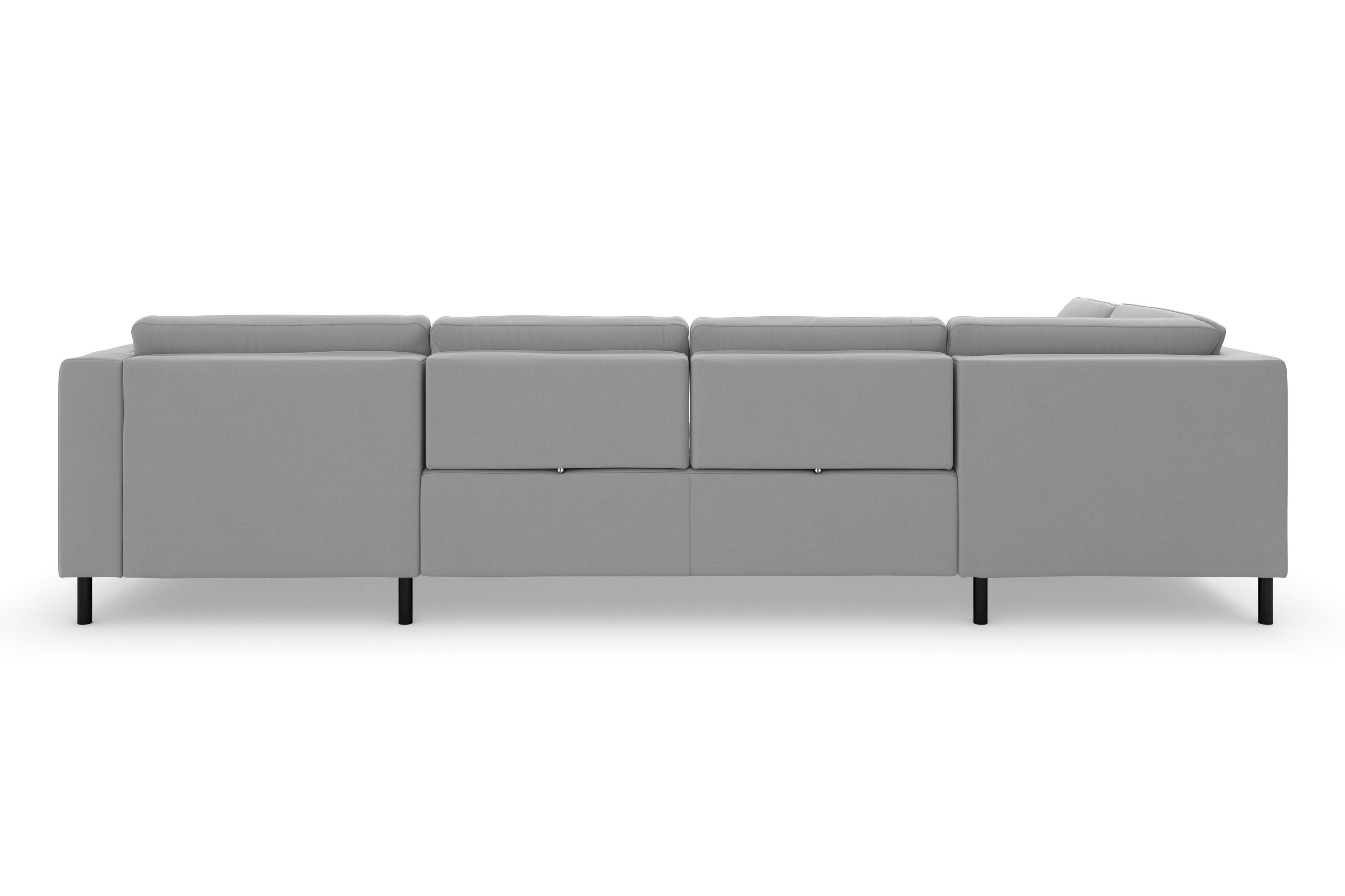 sit&more Zithoek Olsen U-vorm inclusief zitdiepteverstelling, naar keuze met slaapfunctie, 15 cm hoog