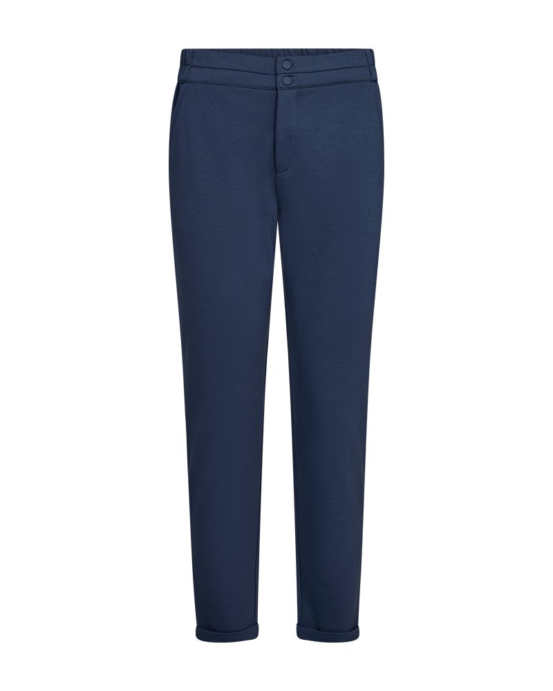 FREEQUENT Stoffen broek FQNANNI-ANKLE enkel-lengte met 2-knopssluiting dames harembroeken maat XXL blauw