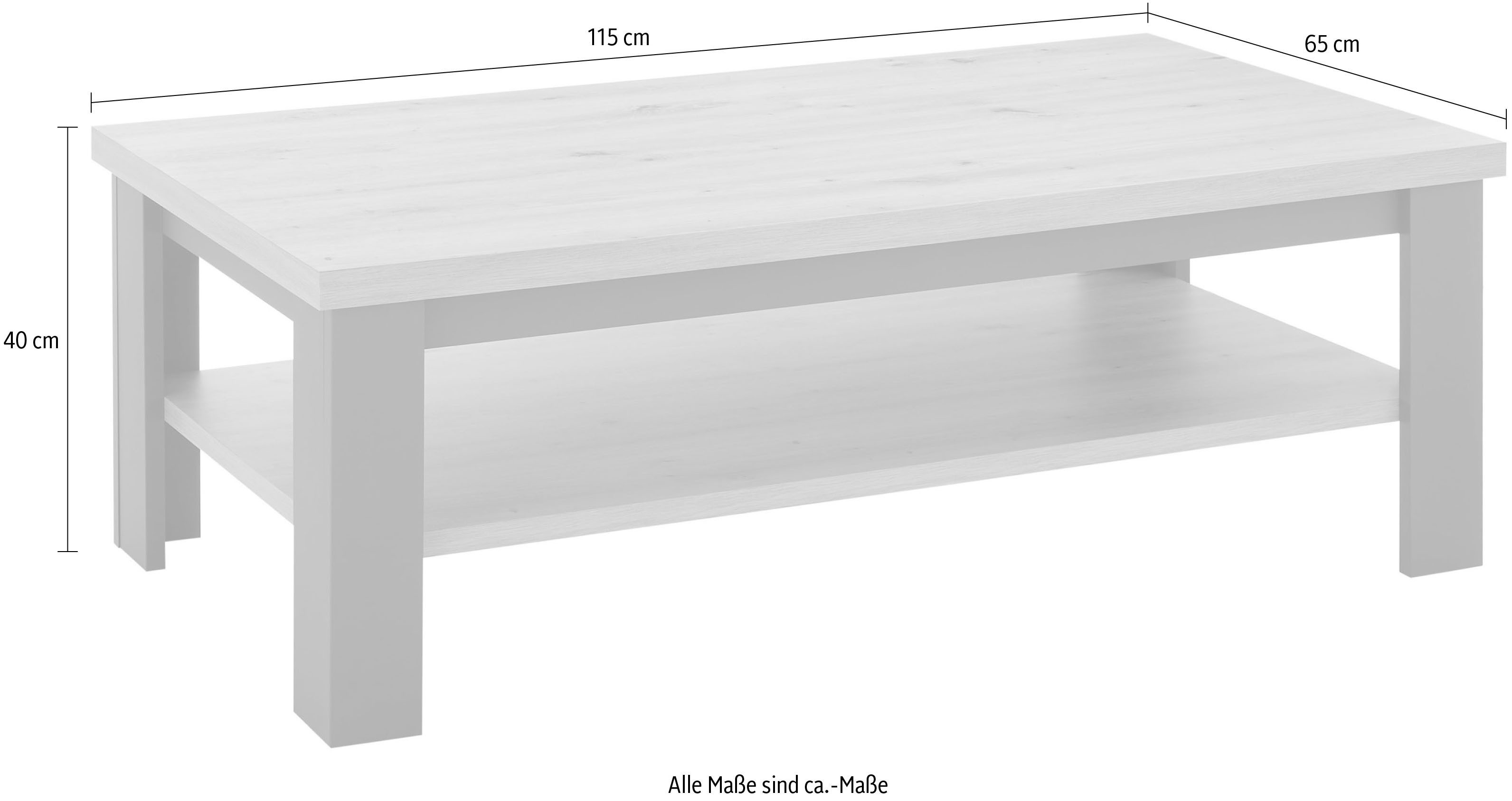 Stolkom Salontafel Venezia salontafel, eik Artisan decor, BxHxD 115x40x65 cm