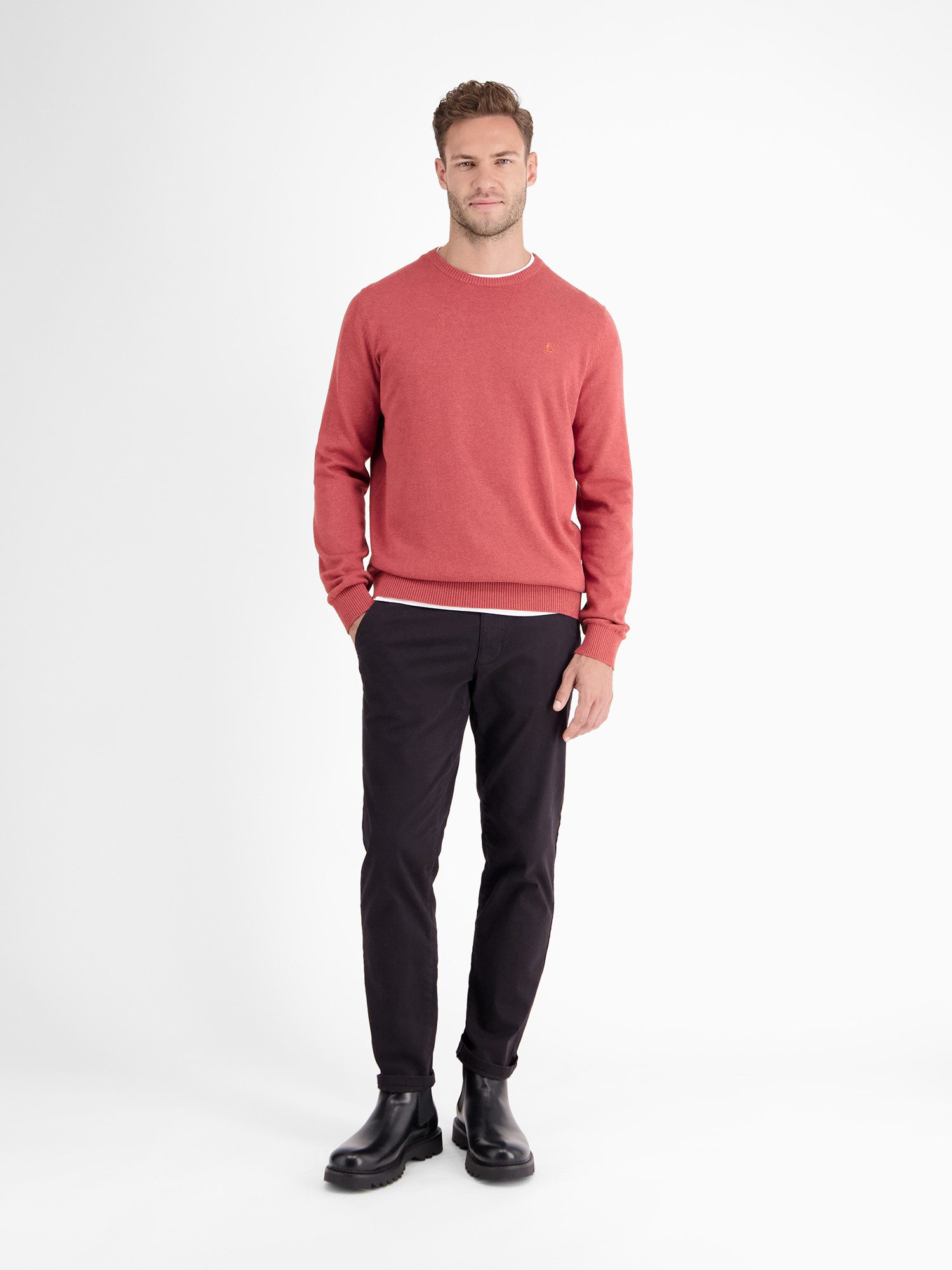Lerros Gebreide trui LERROS crewneck gebreide pullover