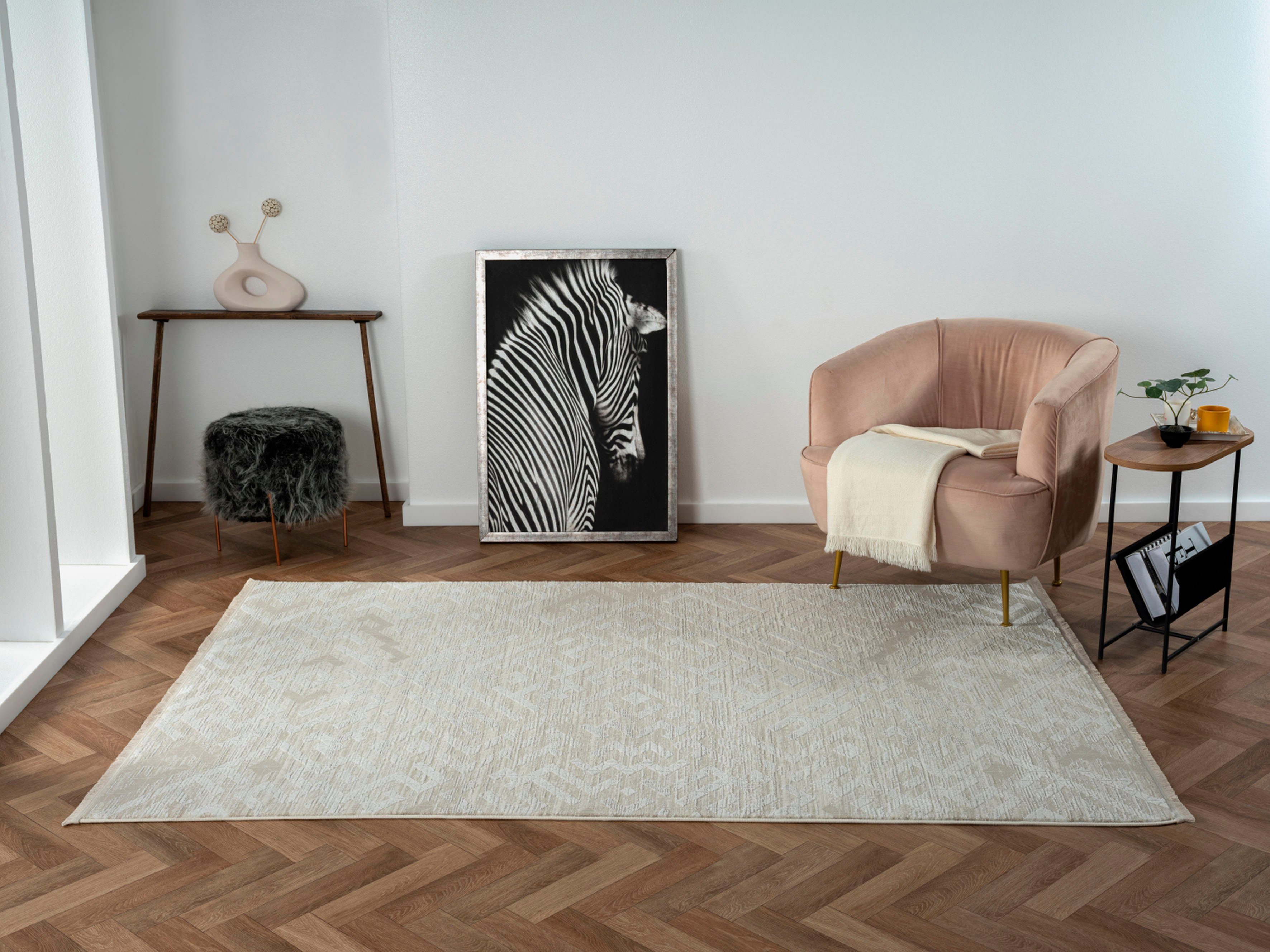 Myflair Möbel & Accessoires Vloerkleed Mijn type 2 voorraadopruiming Kortpolig, etno-stijl, bijzonder zacht door microvezel, met franjes