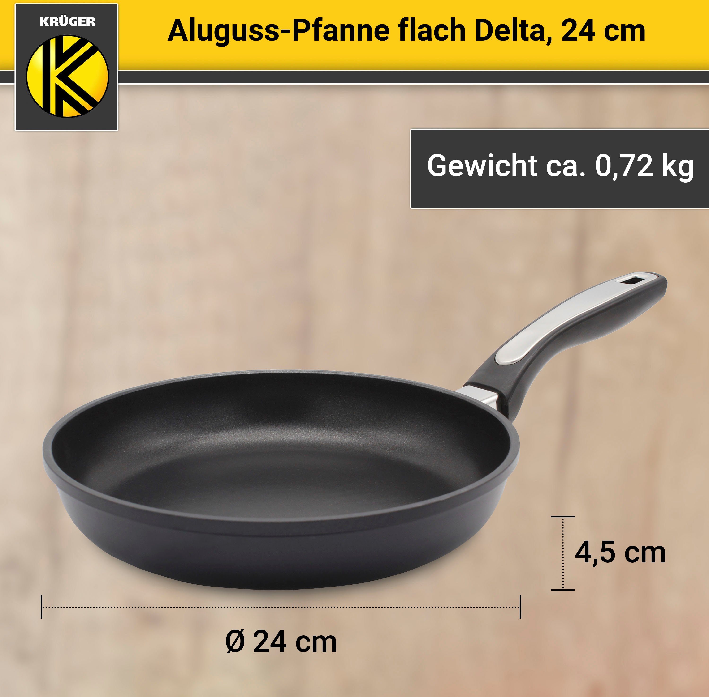 Krüger Koekenpan Gietaluminium koekenpan plat delta (1-delig)
