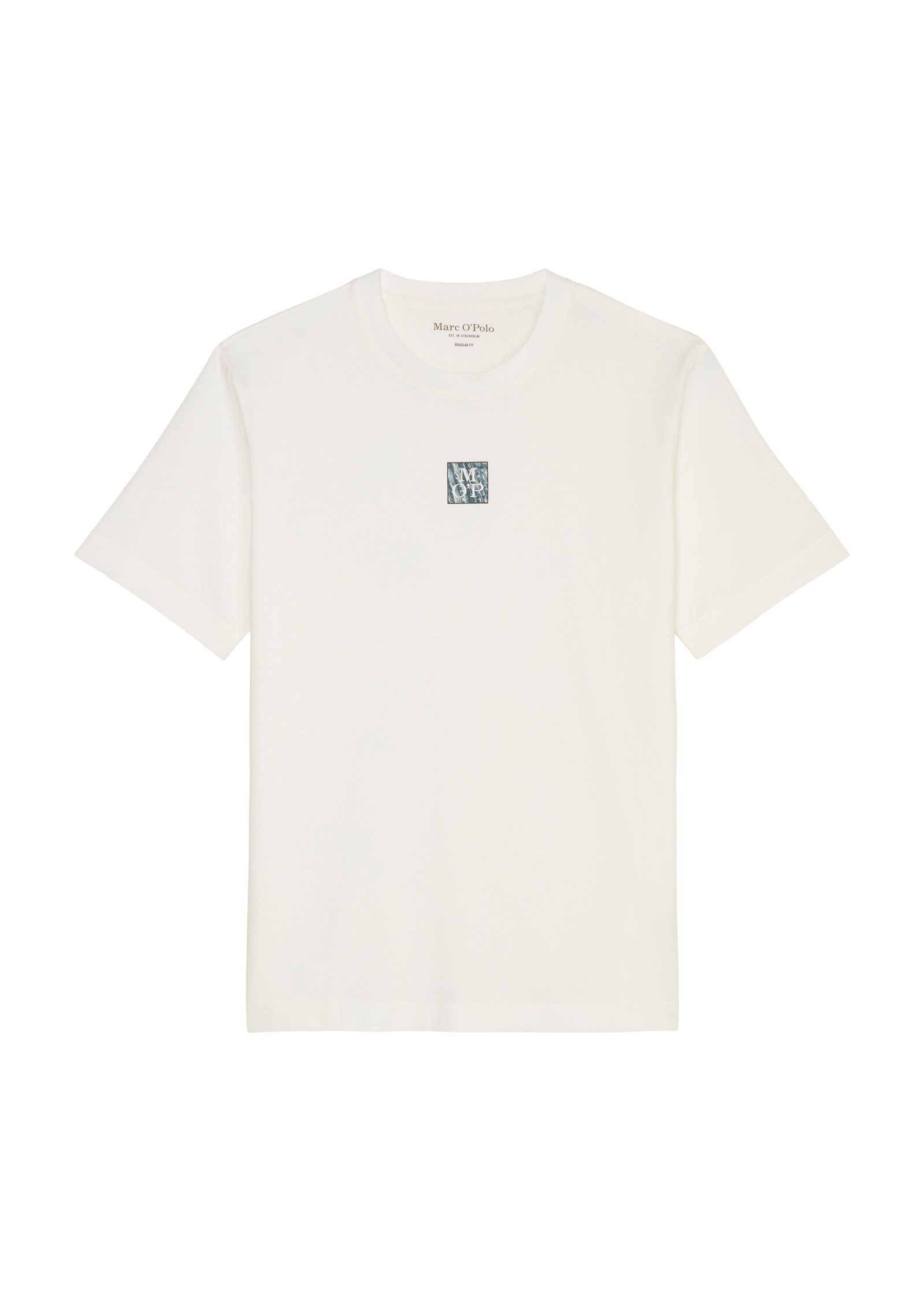 Marc O'Polo T-shirt met een vierkant logo in het midden op de borst