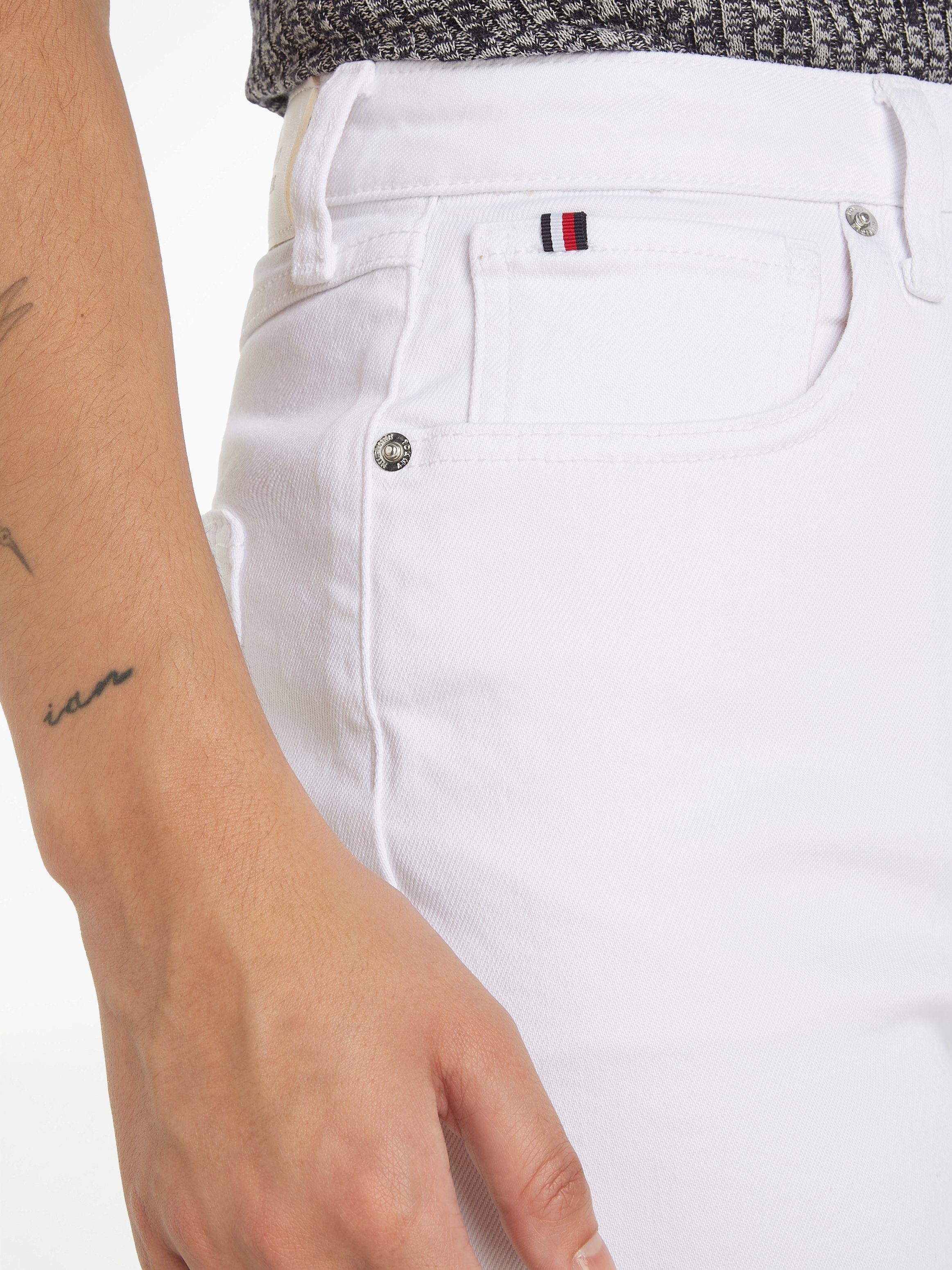 Tommy Hilfiger Short DNM STRAIGHT SHORT HW WHITE
