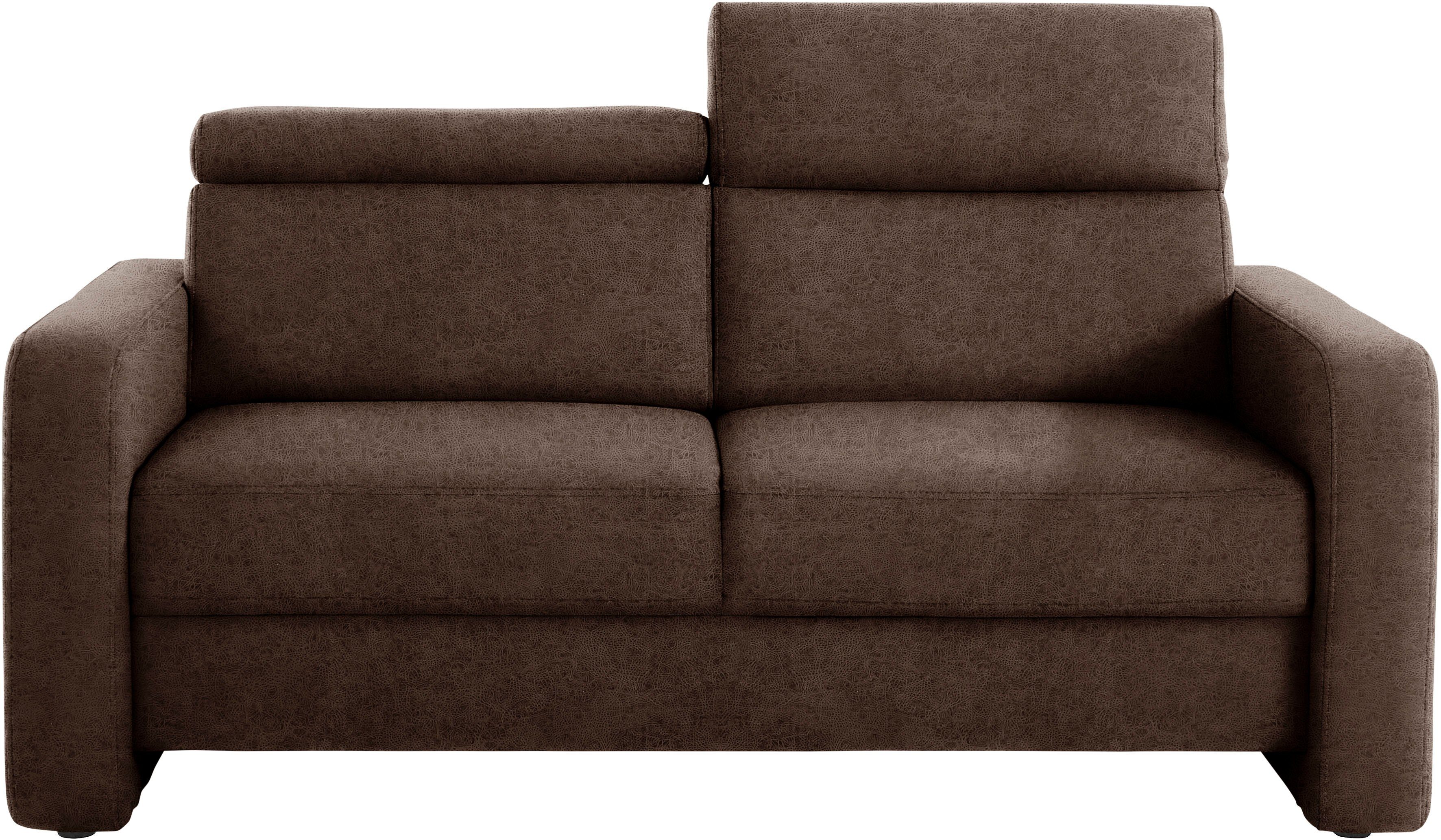 sit&more 2,5-zitsbank Bologna met verstelbare hoofdsteun en binnenvering