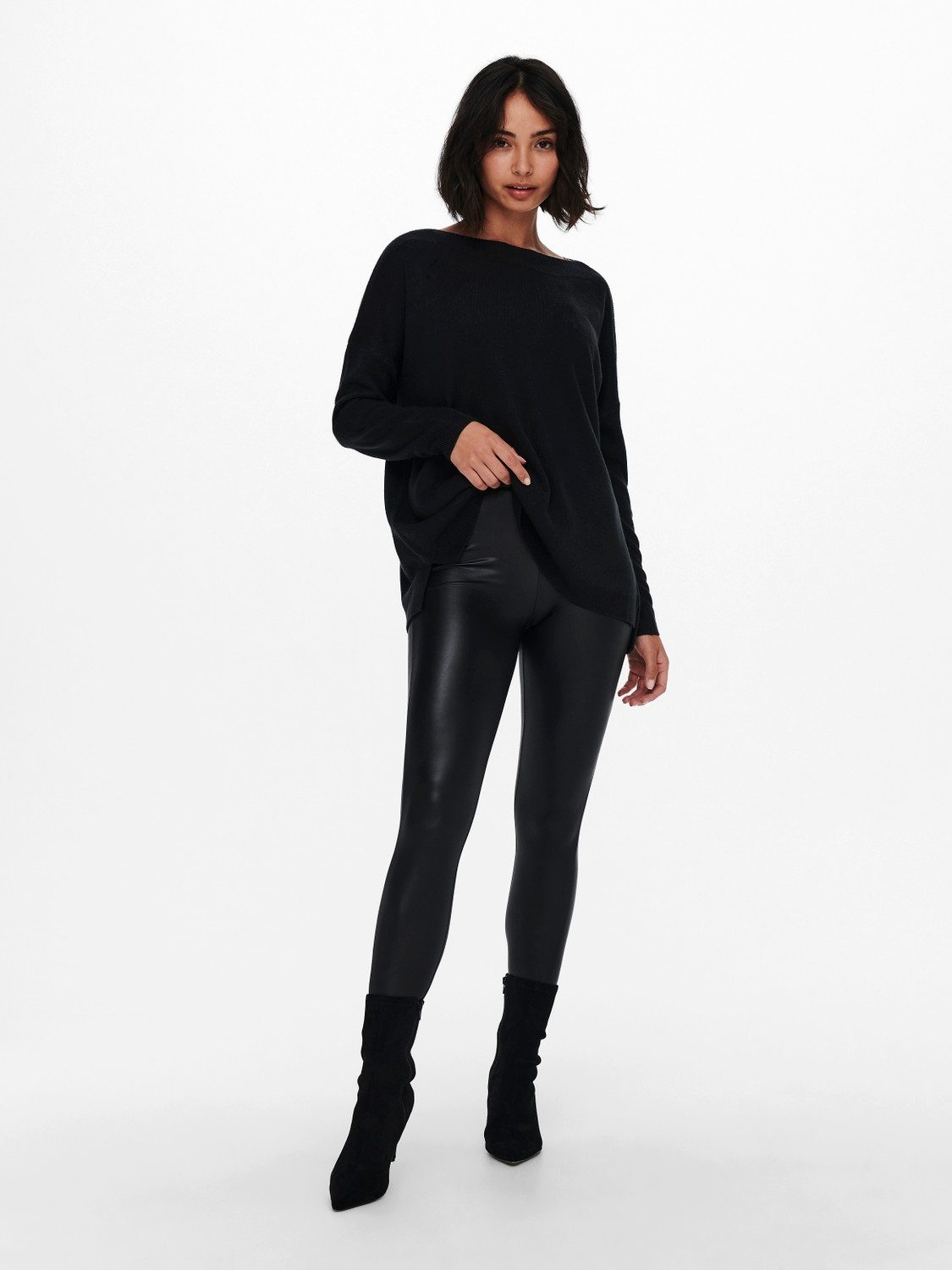 Only Gebreide trui ONLAMALIA L/S BOATNECK