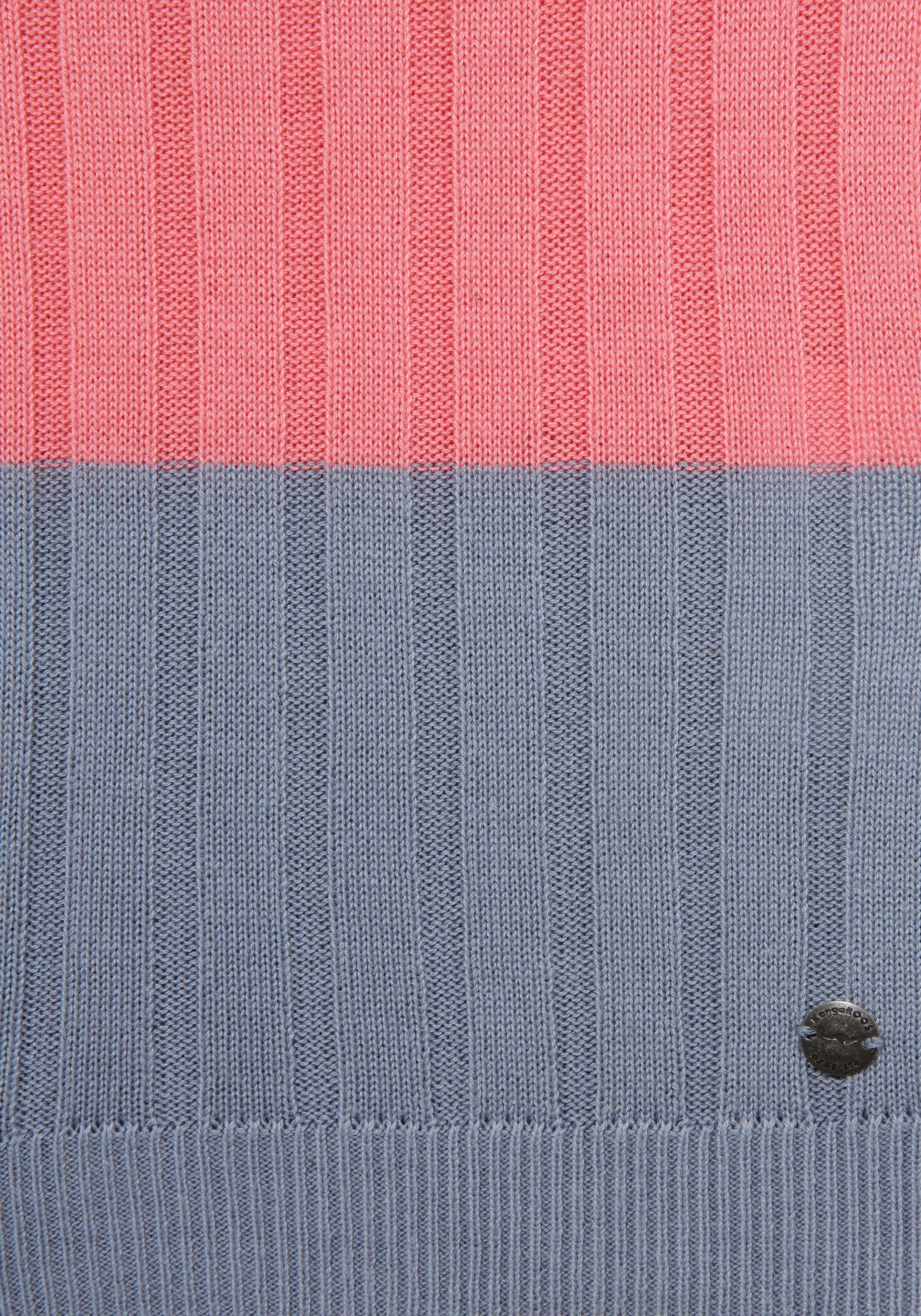 KangaROOS Capuchontrui met trendy colorblocking in verschillende streepbreedtes