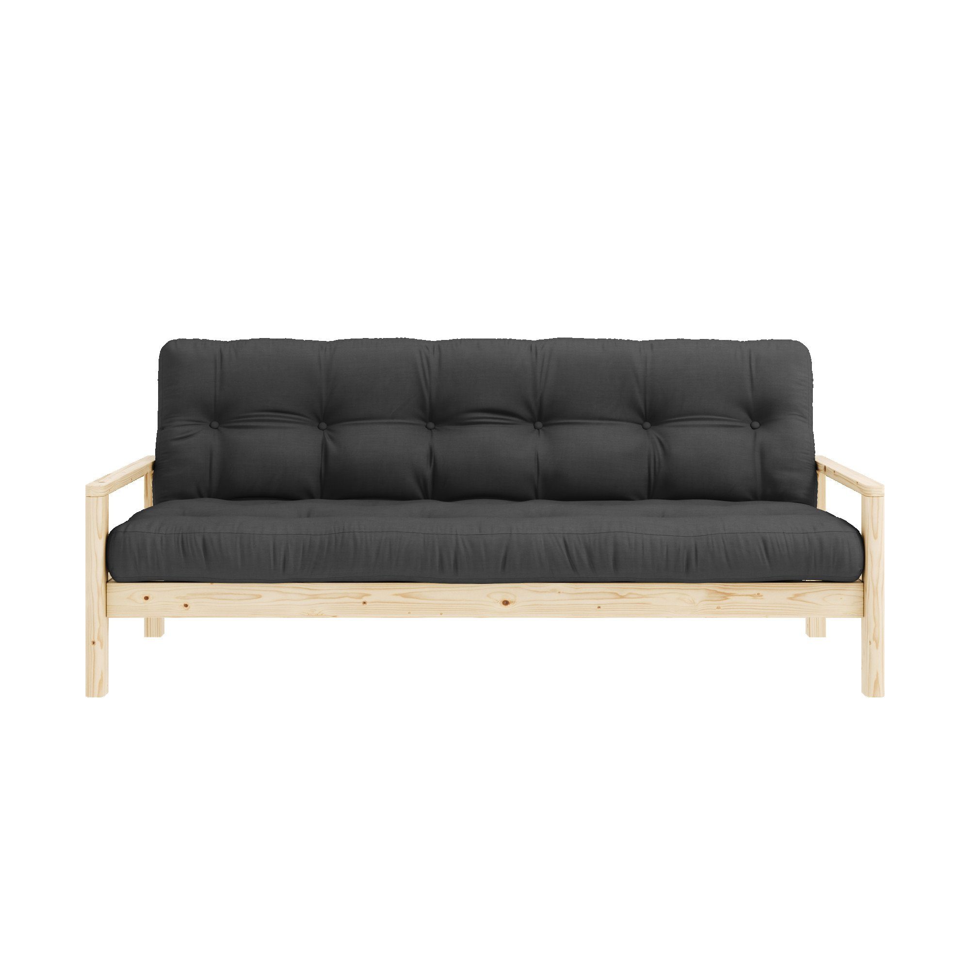 Karup Slaapbank Knob met futonmatras, verschillende kleuren, fsc-gecertificeerd, dennenhout beige, slaapbanken
