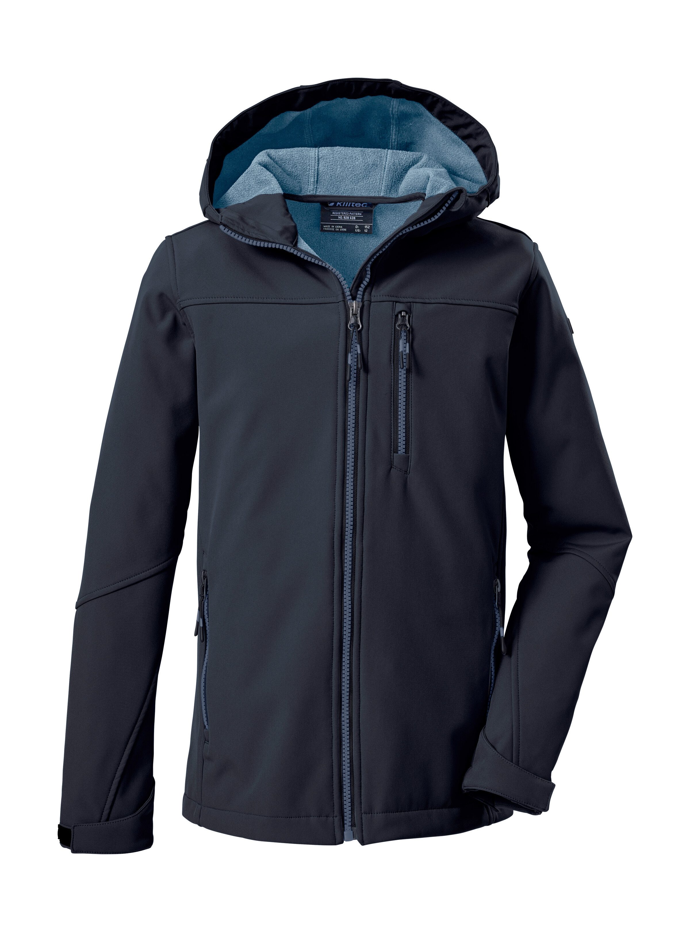Killtec Softshell-jack Jongens Softshell-jack Waterafstotende softshelljack met fleece en verstelbare details