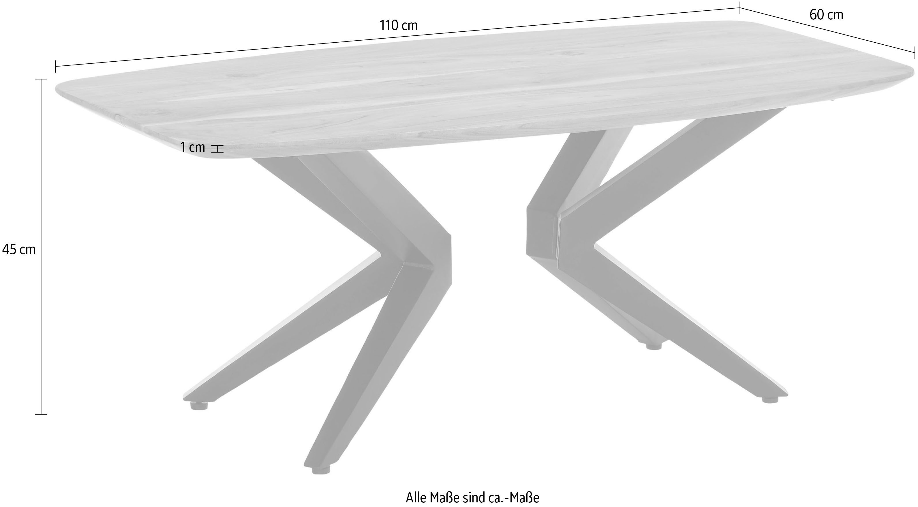 Stolkom Salontafel Bill salontafel acacia massief hout, BxHxD 110x45x60 cm