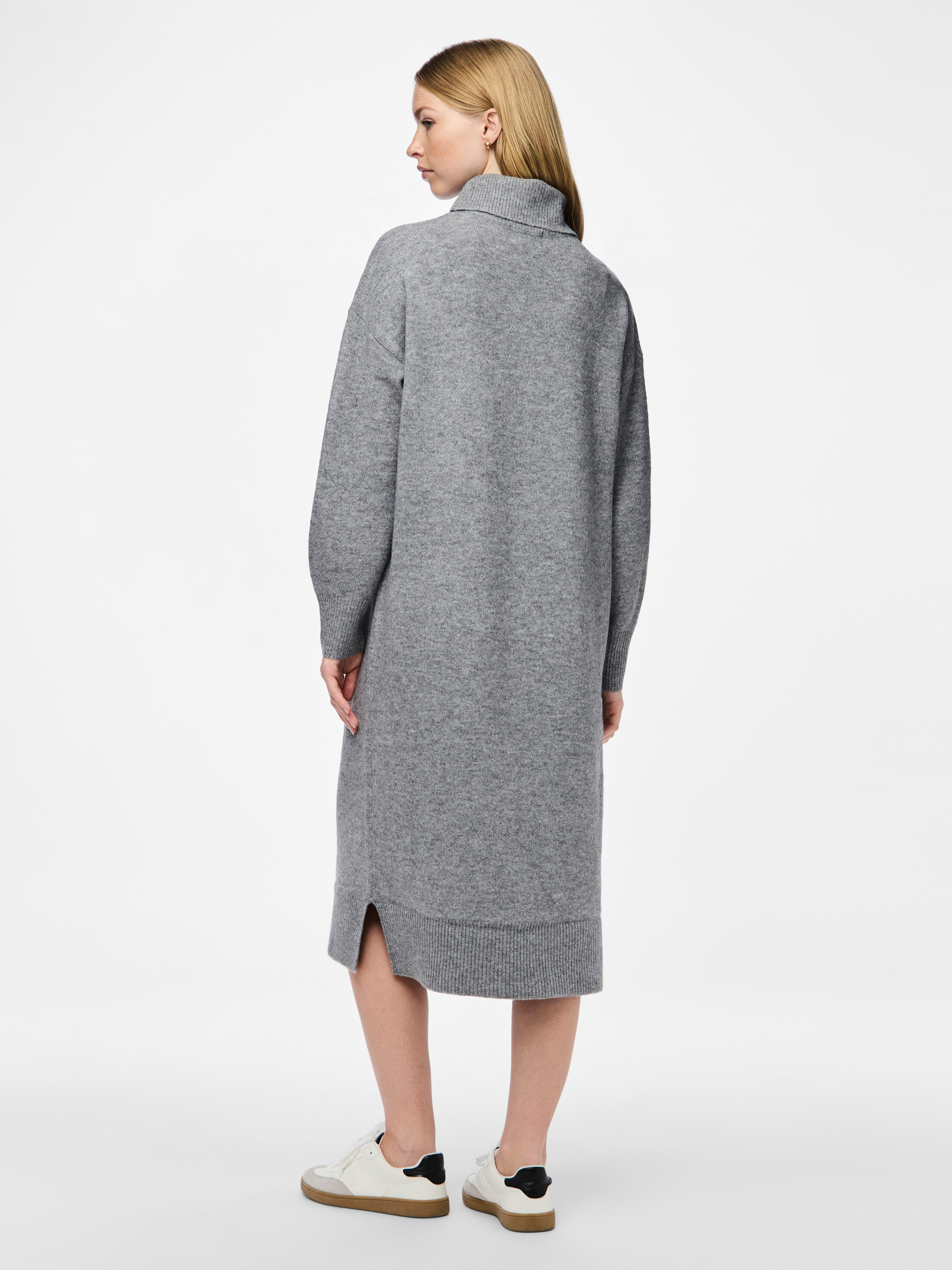 pieces Gebreide jurk PCMALOU LS ROLLNECK KNIT DRESS NOOS BC