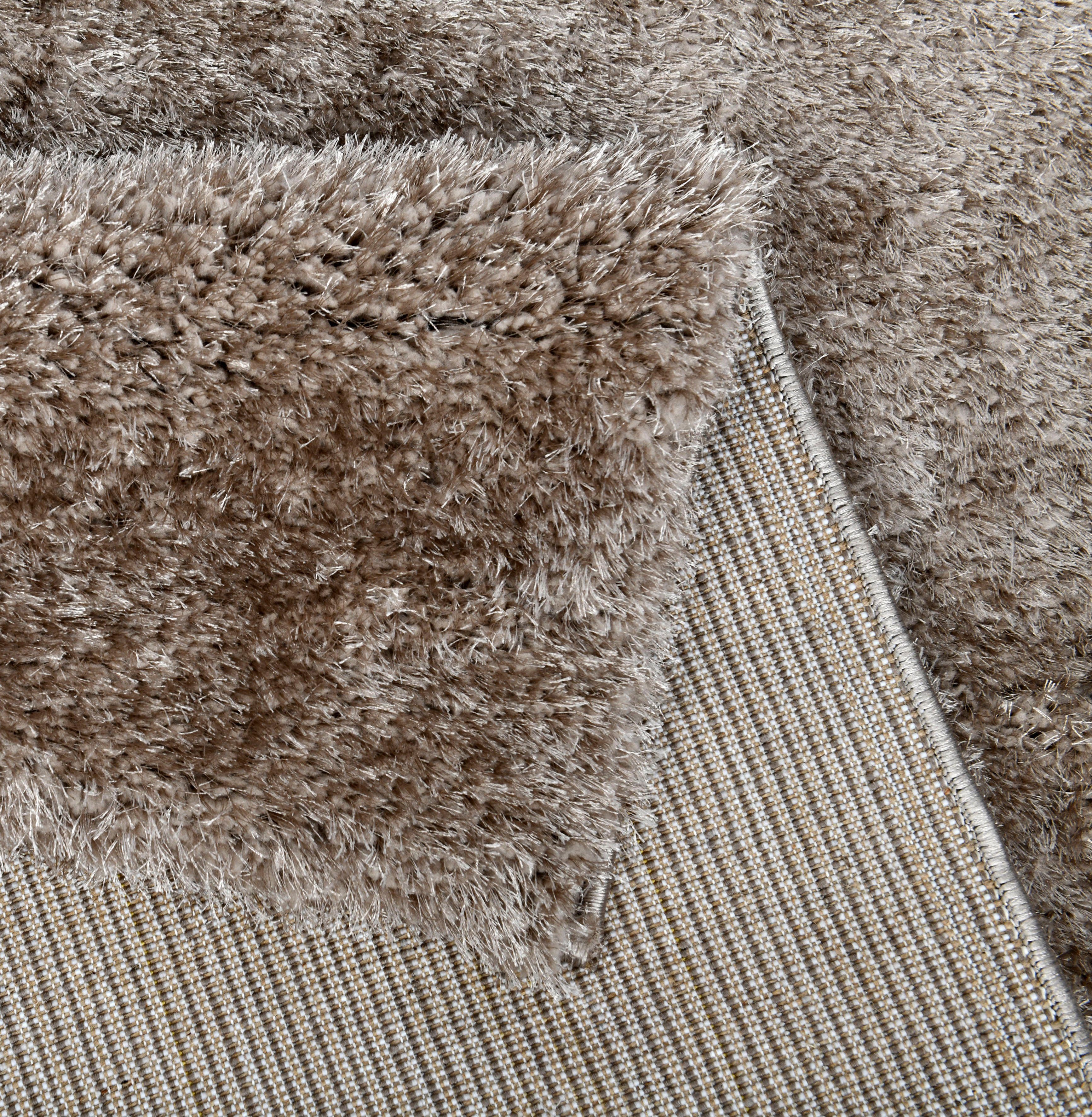my home Set slaapkamerkleedjes Malin Hochflor, shaggy, effen kleuren, lichte glans, microvezel, onderhoudsvriendelijk