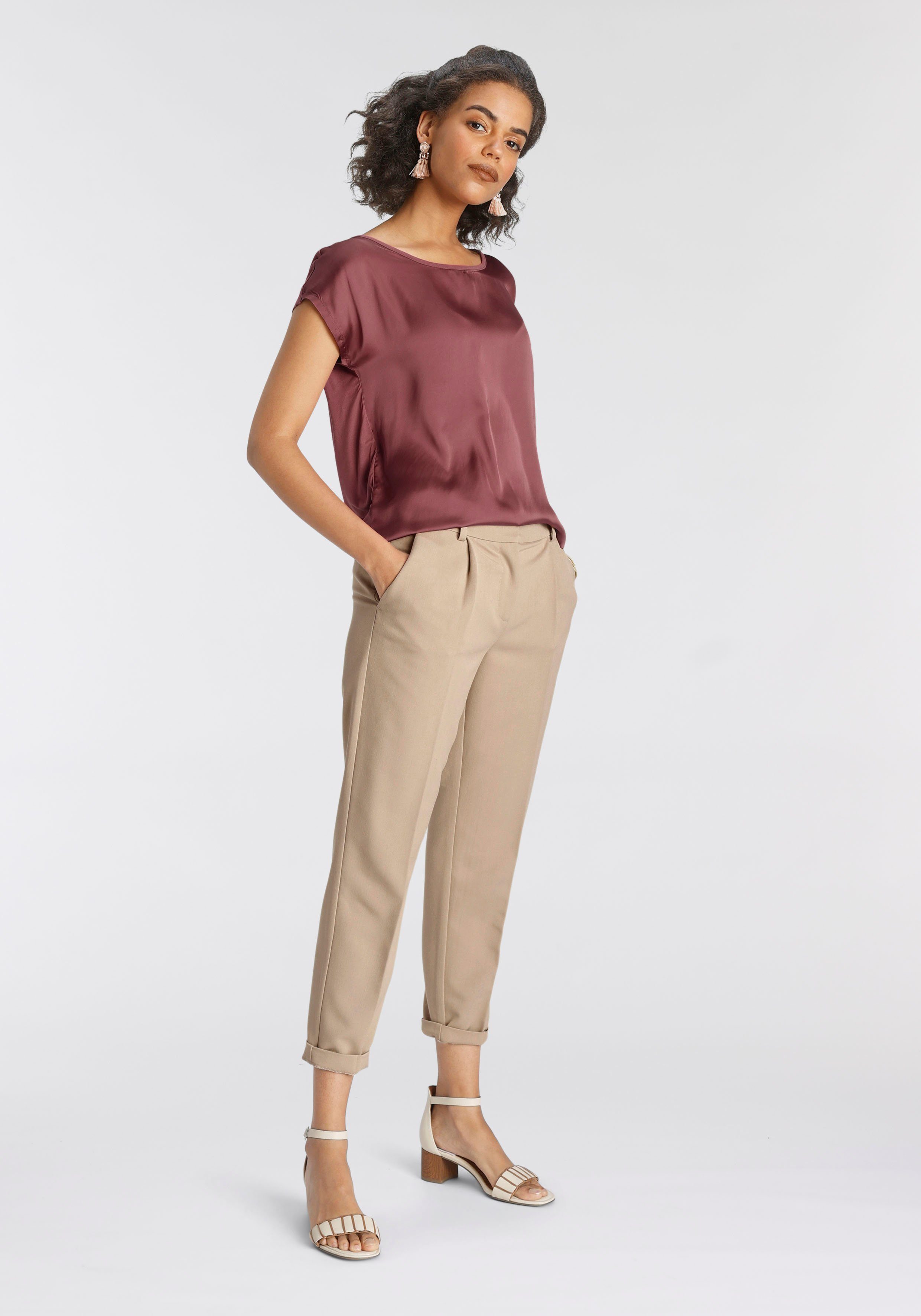 Laura Scott Shirtblouse van satijn en jersey