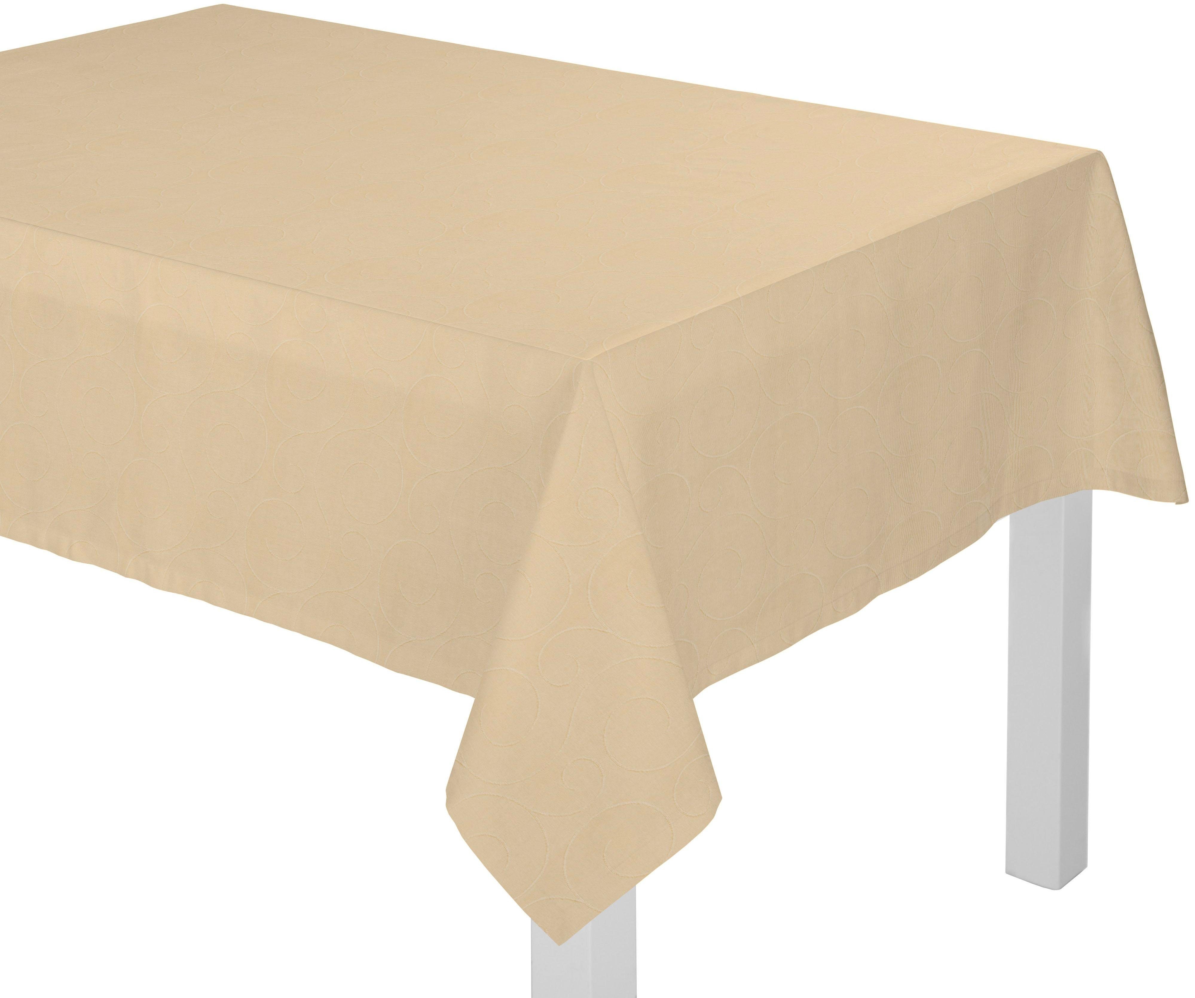 Wirth Tafellaken Neufahrn (1 stuk) tafelkleden maat 130 cm x 190 cm beige