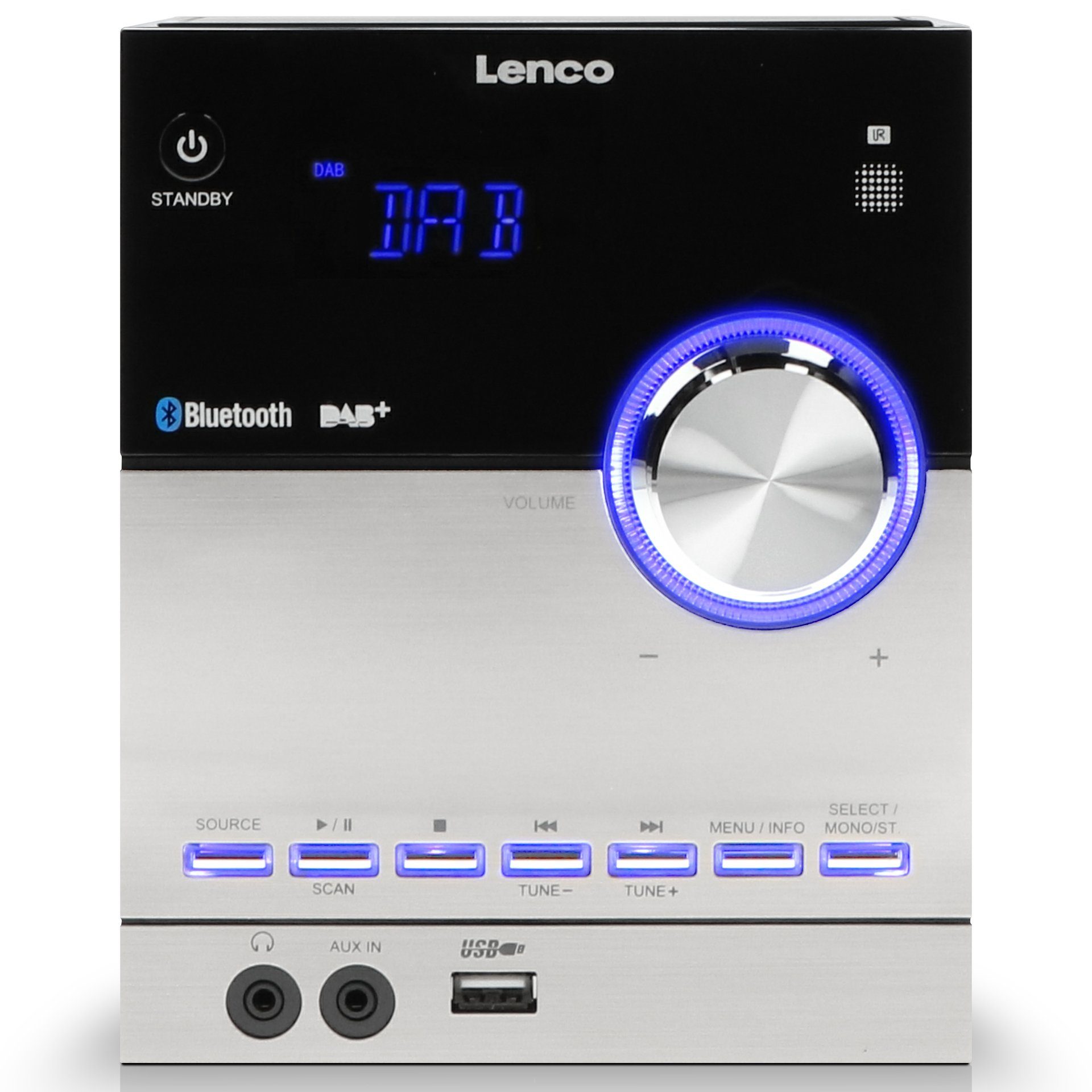 Lenco Micro-hifi-set MC-150 Micro-stereosysteem met DAB+, FM, CD, BT, USB