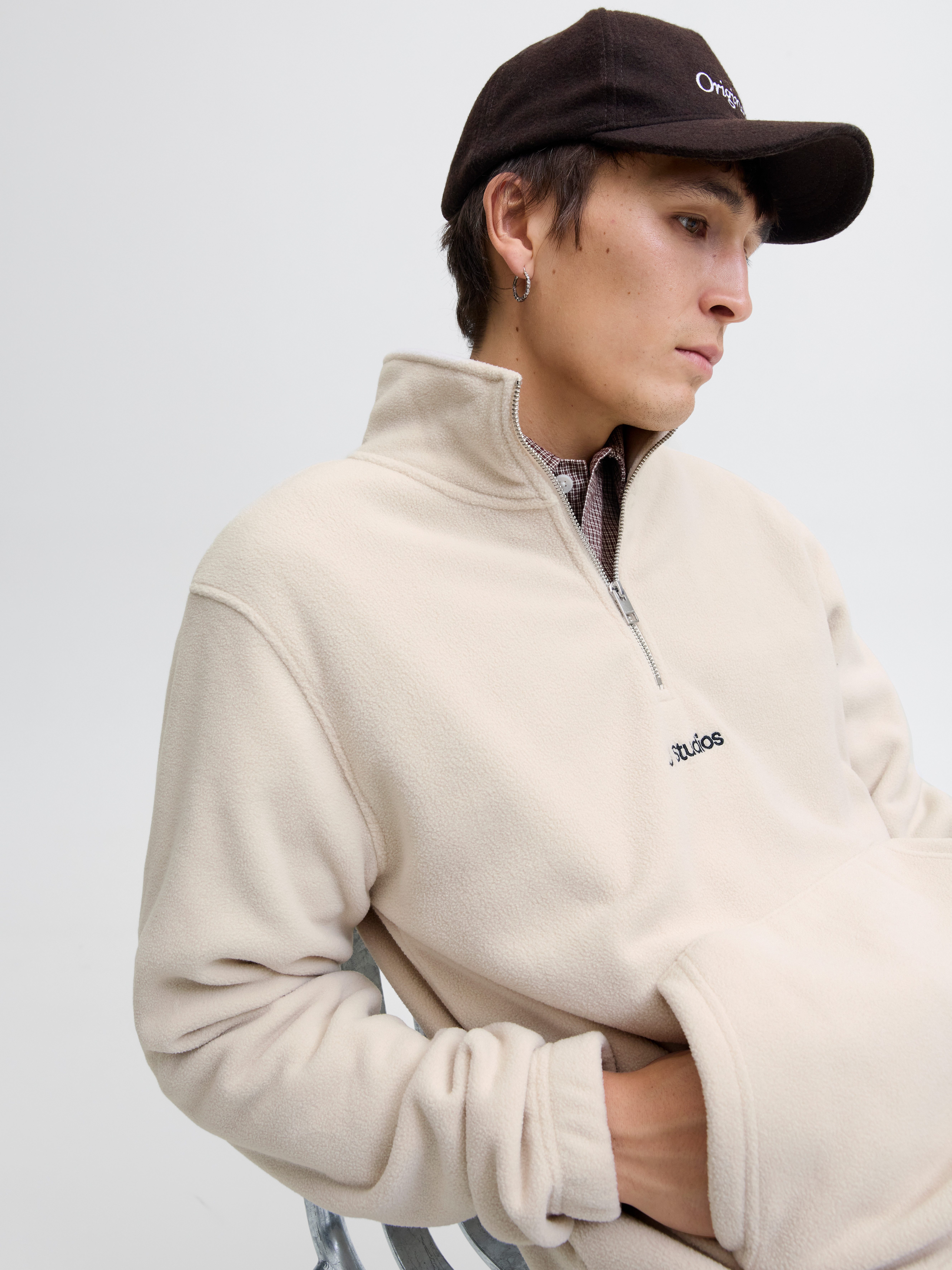 Jack & Jones Sweatshirt JJSOHO HALFZIP FLEECE