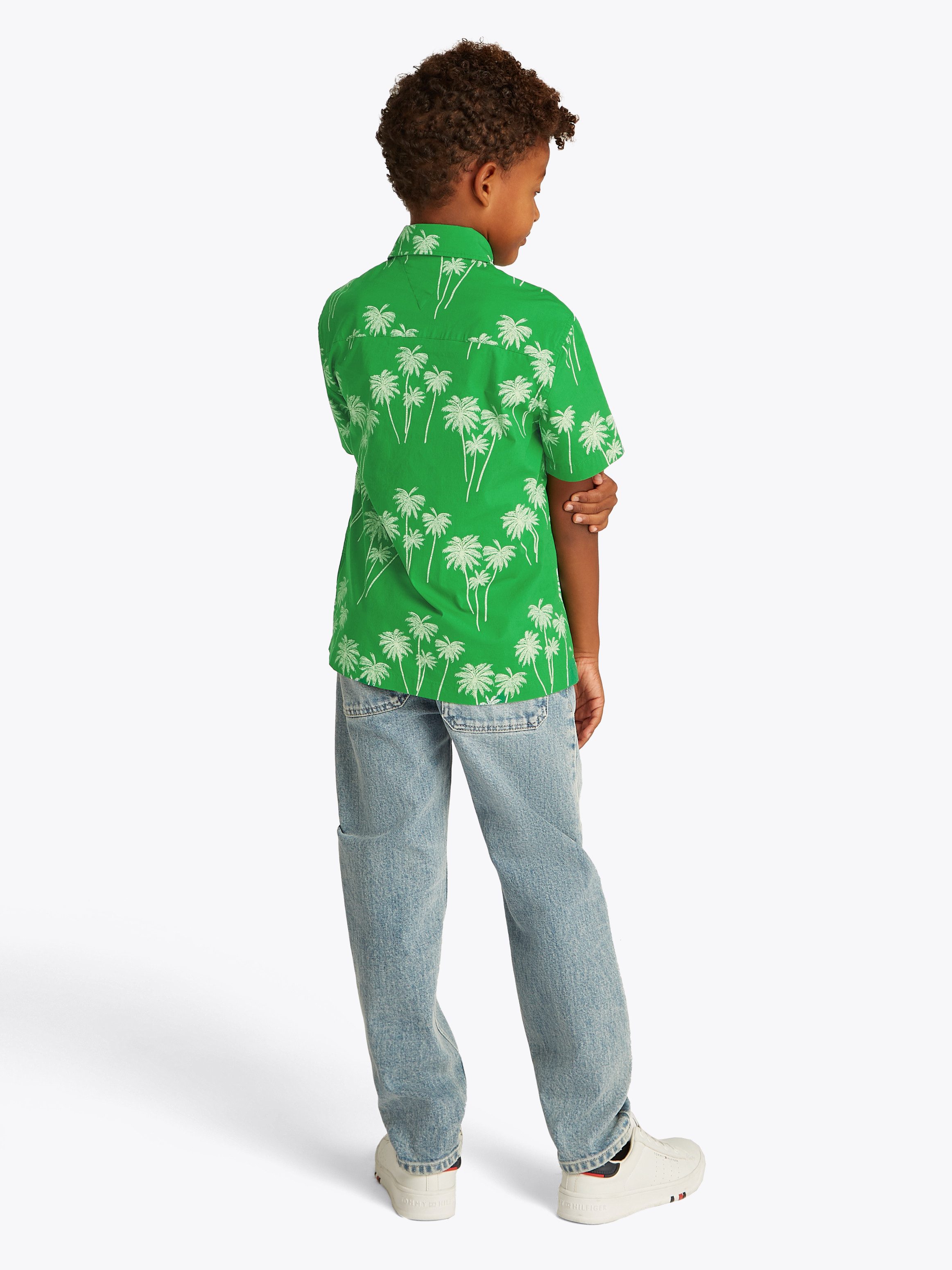 Tommy Hilfiger Shirt met korte mouwen STRETCH POPLIN PRINTED SHIRT SS