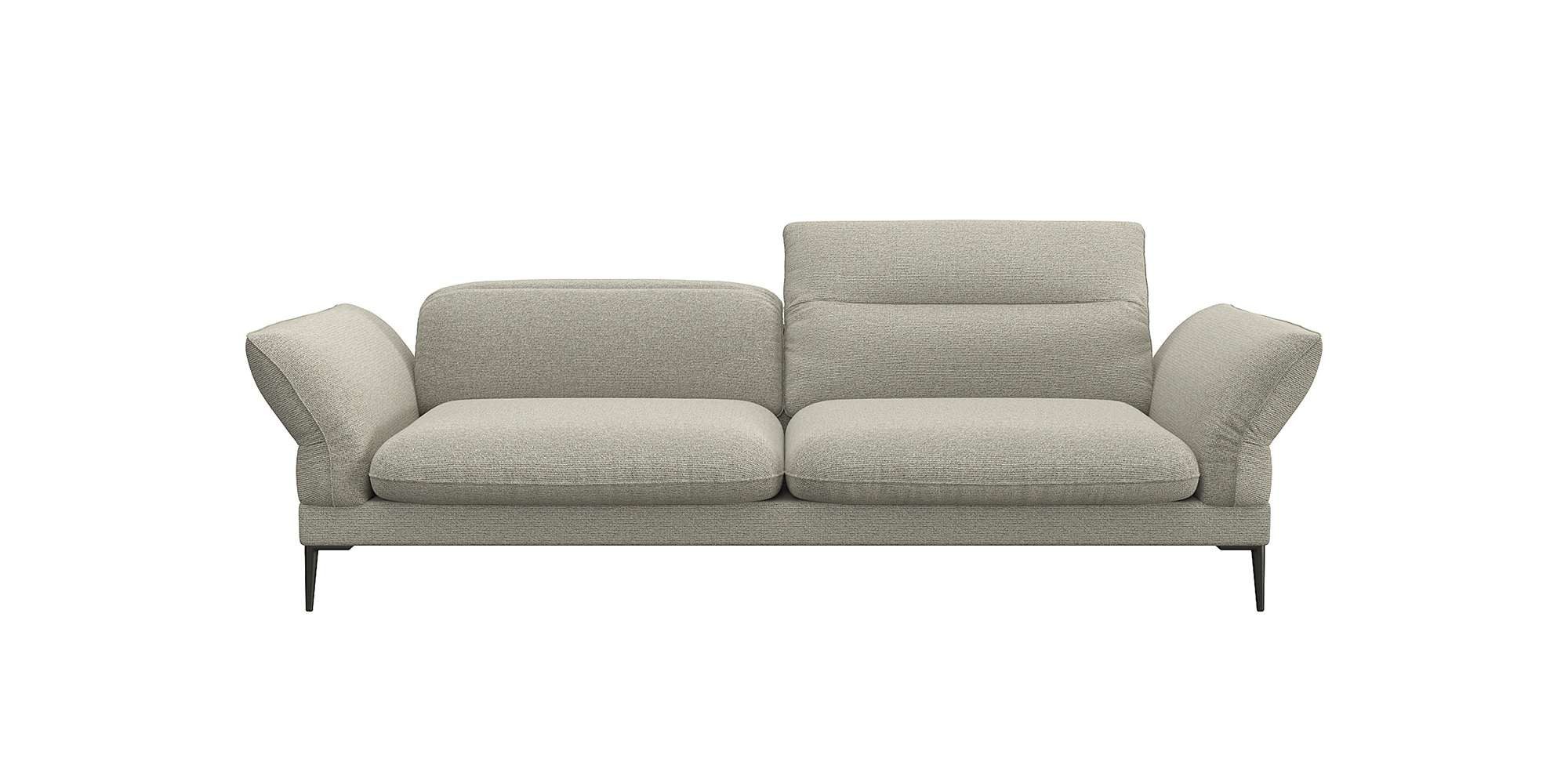 FLEXLUX 3-zitsbank Salino, functie-sofa, relaxsofa Bank met arm- en hoofdeinde verstellingen, koudschuim & staalgolven