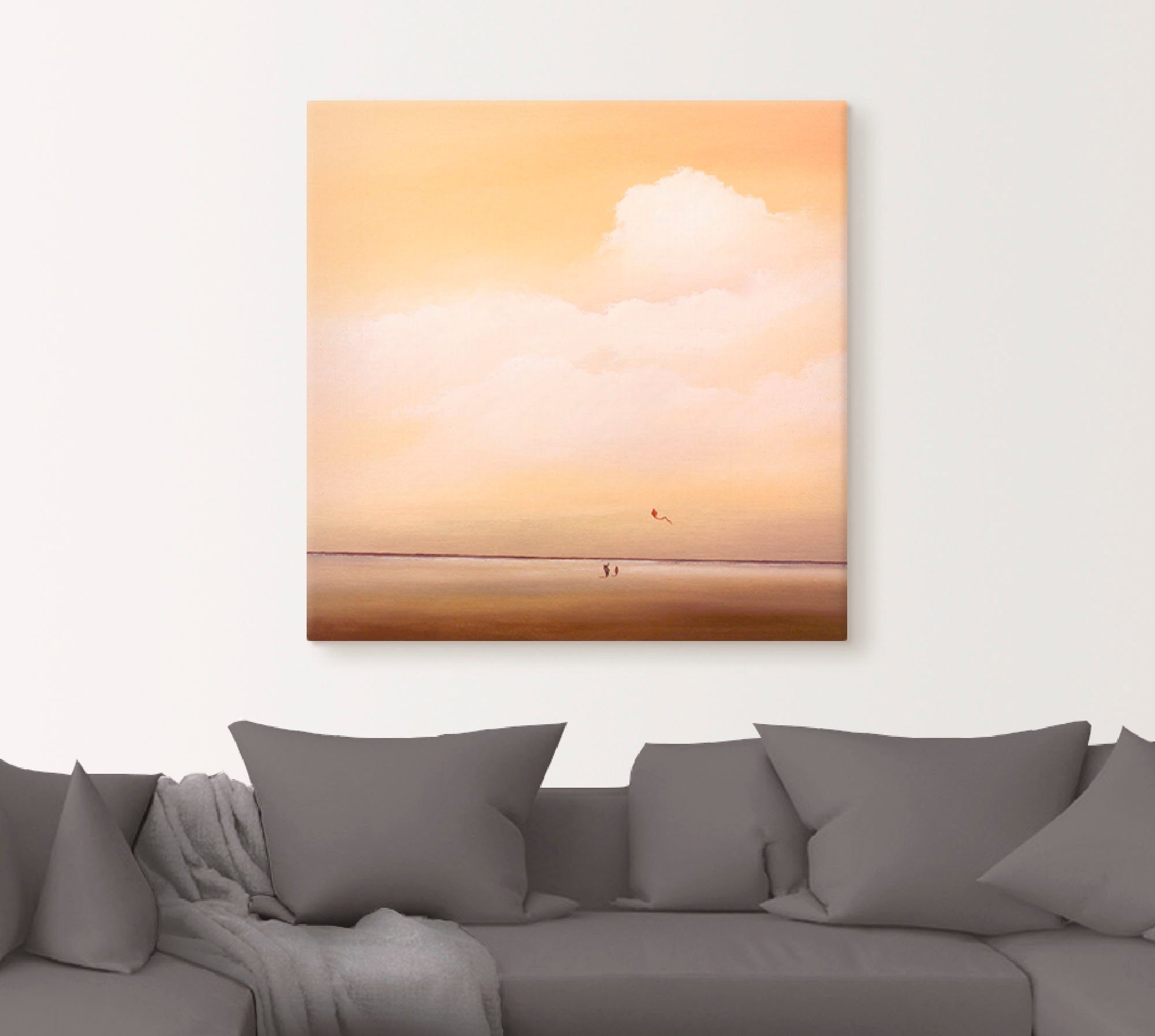 Artland Artprint op linnen Hoge vlucht gespannen op een spieraam