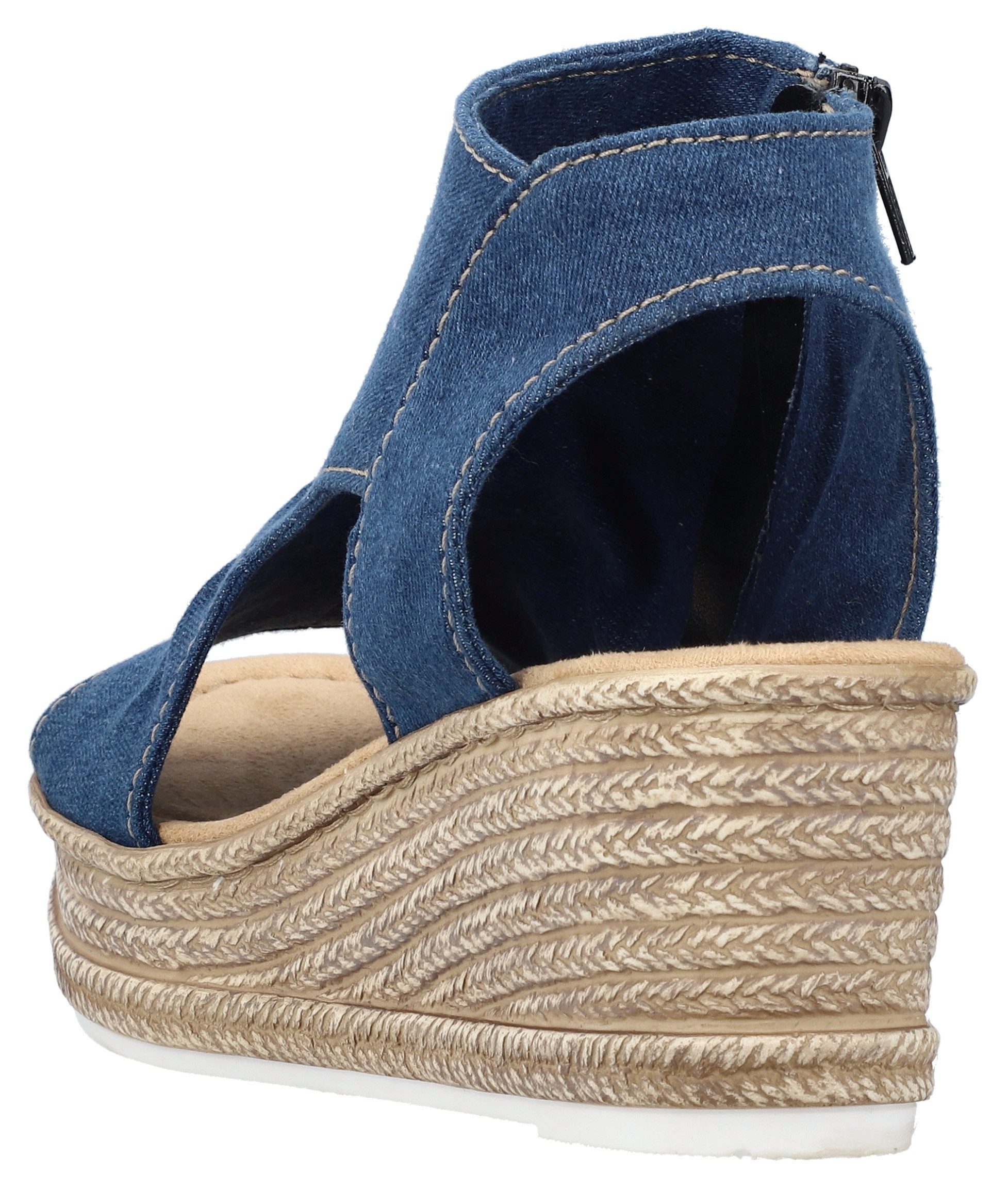 Rieker Schachtsandalen , wedge sandal, zomerschoen, plateauzool, in vegan uitvoering