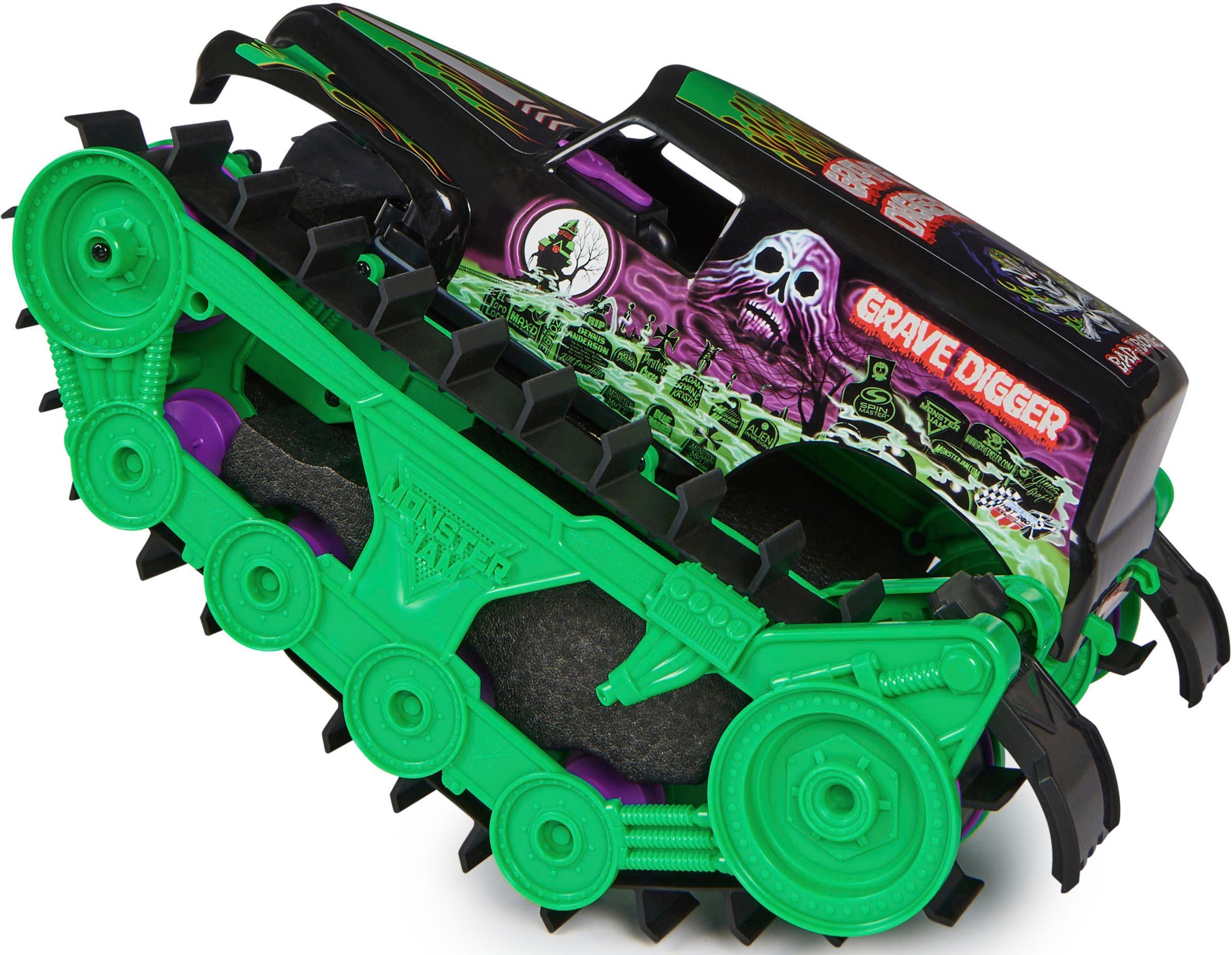Spin Master Rc-monstertruck Monster Jam - Grave Digger Trax All-terrain, terreinvaardig op de oever en in het water